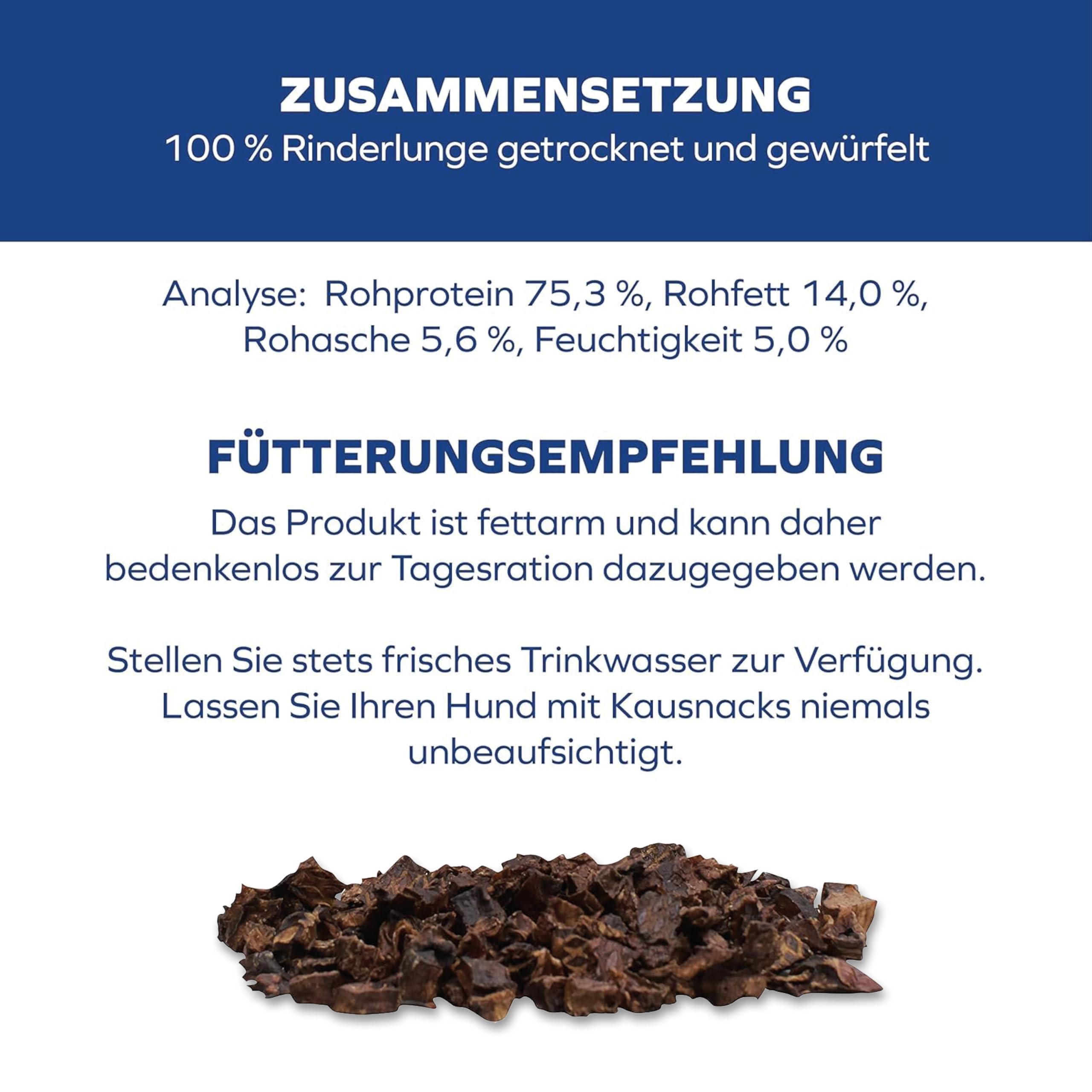 Appâts d'entraînement séchés pour chiens I 2500 g de poumon de bœuf I Sac de friandises pour l'entraînement des chiens