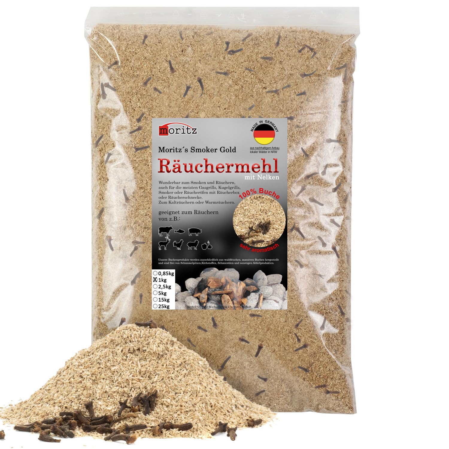 Barbecook Poudre De Fumage De Hêtre 230g | Fumage à Froid 100% Naturel | Saveur Authentique Barbecue