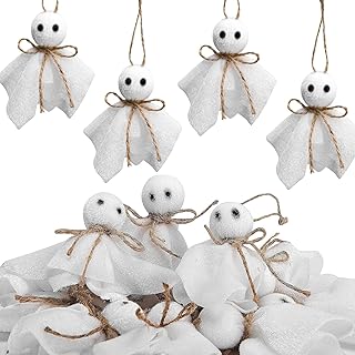 16 Pieces Ghost Halloween Hanging Ornaments for Halloween Party Decorations Indoor Hangings