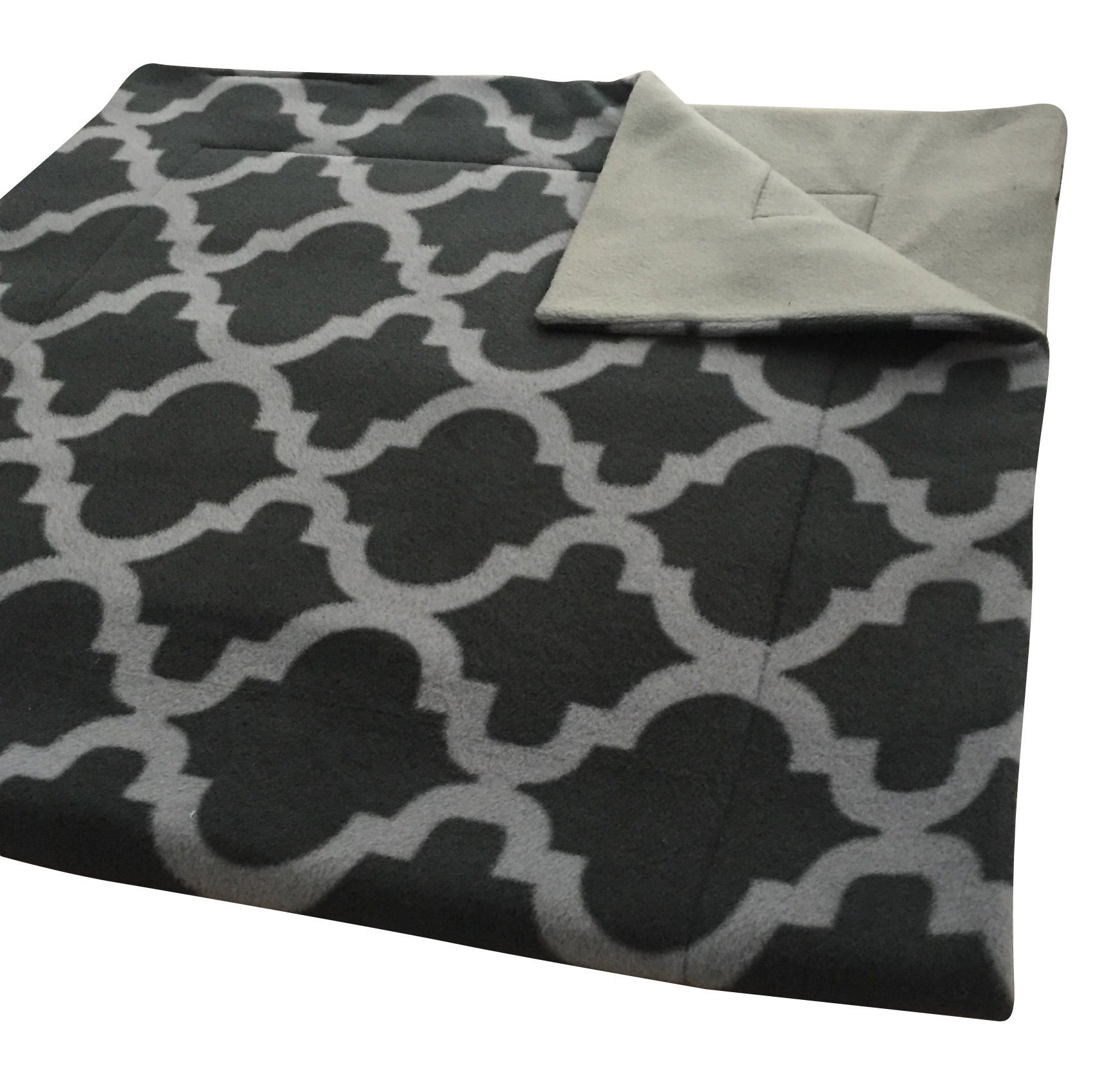Guinea Pig Fleece Käfig Liner | Fleece Guinea Pig Betten | Midwest, C & C, Ecke Pad | Kleine Haustiere und Company, Midwest, Gray Quatrefoil