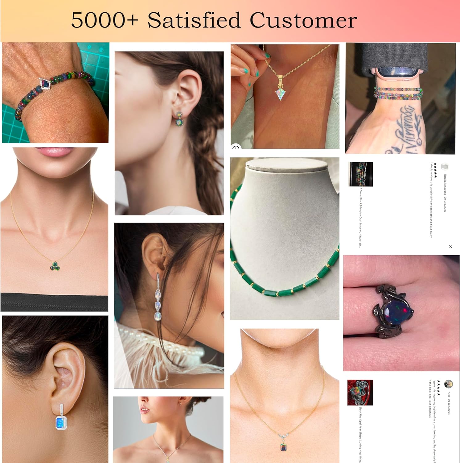 GOODSTONE JEWELS Natural Opal Dual Heart Pendant Necklace for Women | Genuine Fire Opal Dual Gemstone Pendant Necklace | Minimalist Necklace Jewelry Size 16 Inch+2" Extender Chain - Image 8