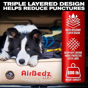 Pittman Outdoors PPI-Tan_XUV Original AirBedz Air Bed Mattress for SUVs and Crossovers