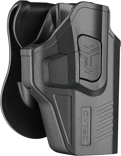 CYTAC Funda OWB para Glock 17 19 19X 22 23 31 32 (Gen 1-5) Airsoft Glock 17 19 45 - Liberación de dedo índice Inclinación ajustable Bloqueo