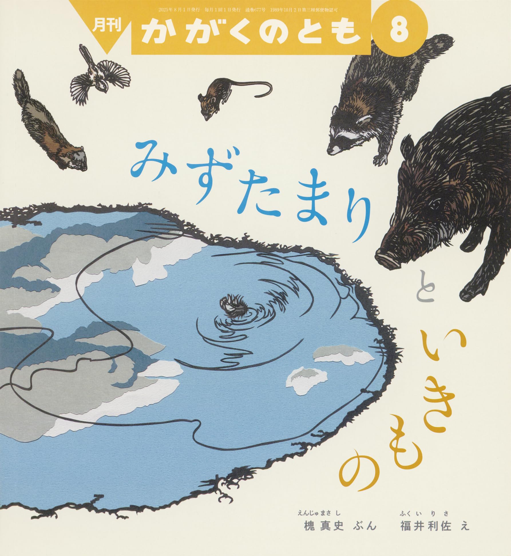 みずたまりと いきもの (かがくのとも2025年8月号) | 槐 真史, 福井