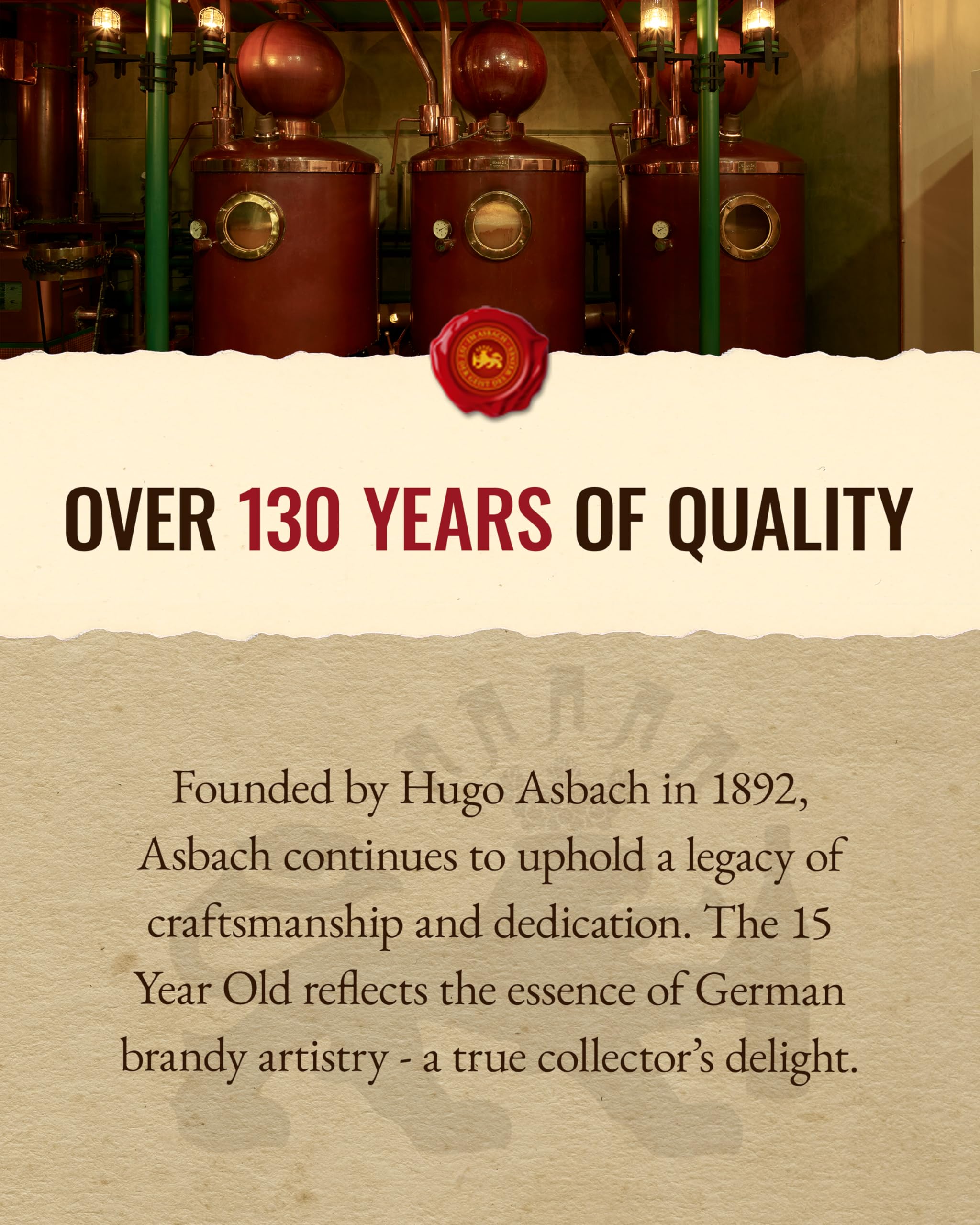 Asbach 15 Jahre inkl. Geschenkverpackung - Weinbrand (1 x 0.7 l)