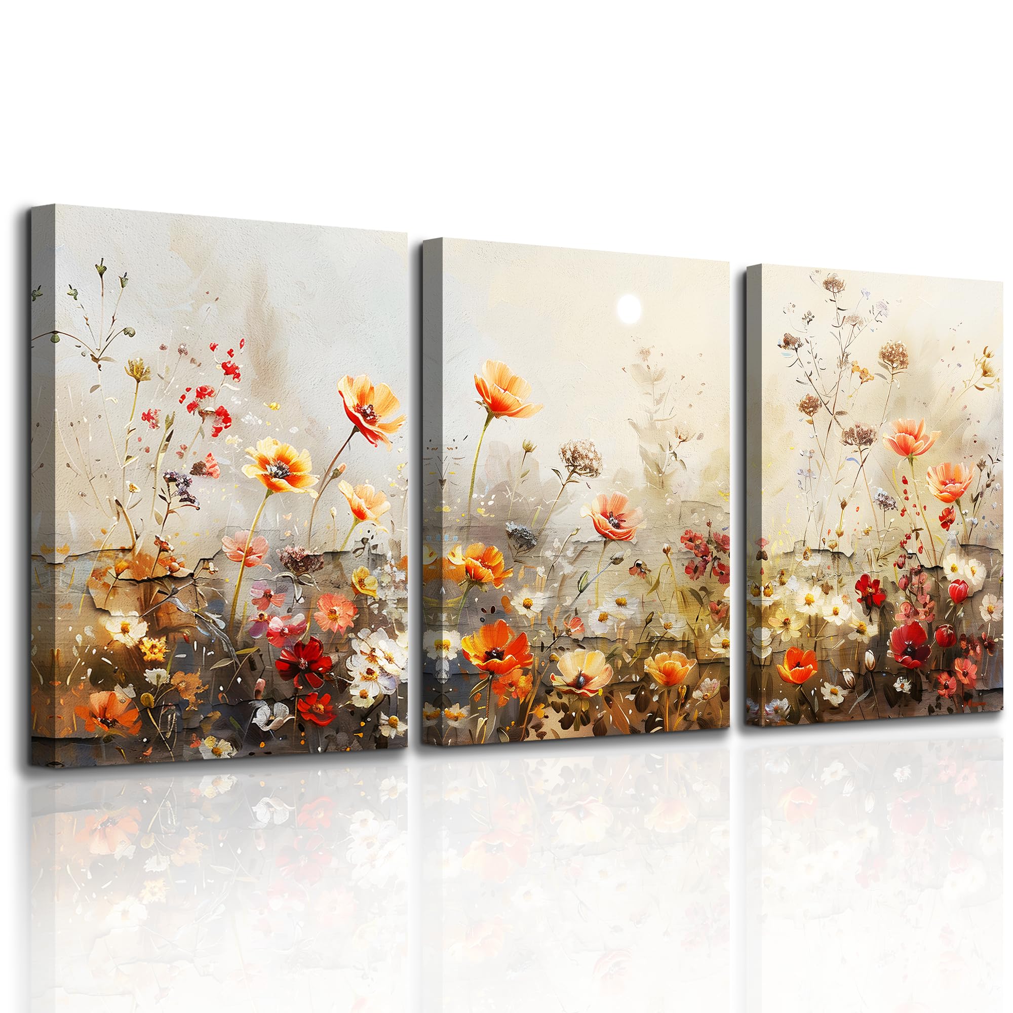 MHARTK66 ästhetische Bilder Wohnzimmer Blumen Landschaft Gemälde 40x60 cm | hd-druck mit klaren details, leichtes aufhängen, schnelle montage, flexibel einsetzbar und ideal als passende geschenkidee