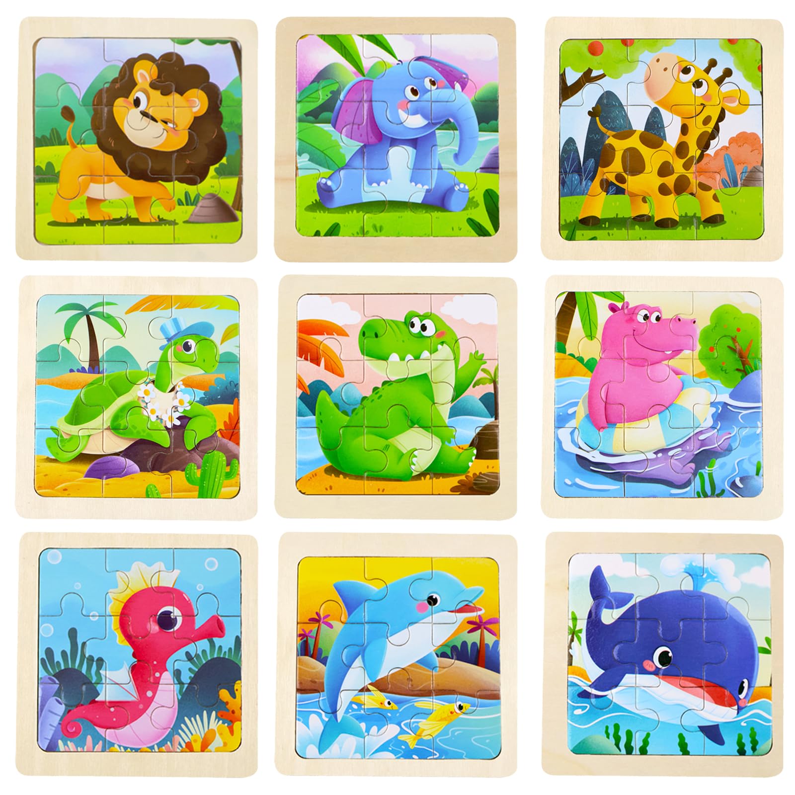 Wooden Jigsaw Puzzles for Kids 3 4 5 Year Old