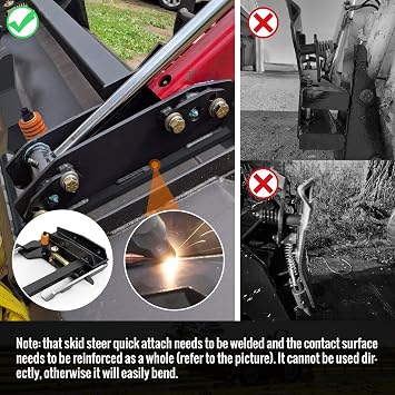 Universal Skid Steer Quick Attach Conversion Attach Adapter Latch Box