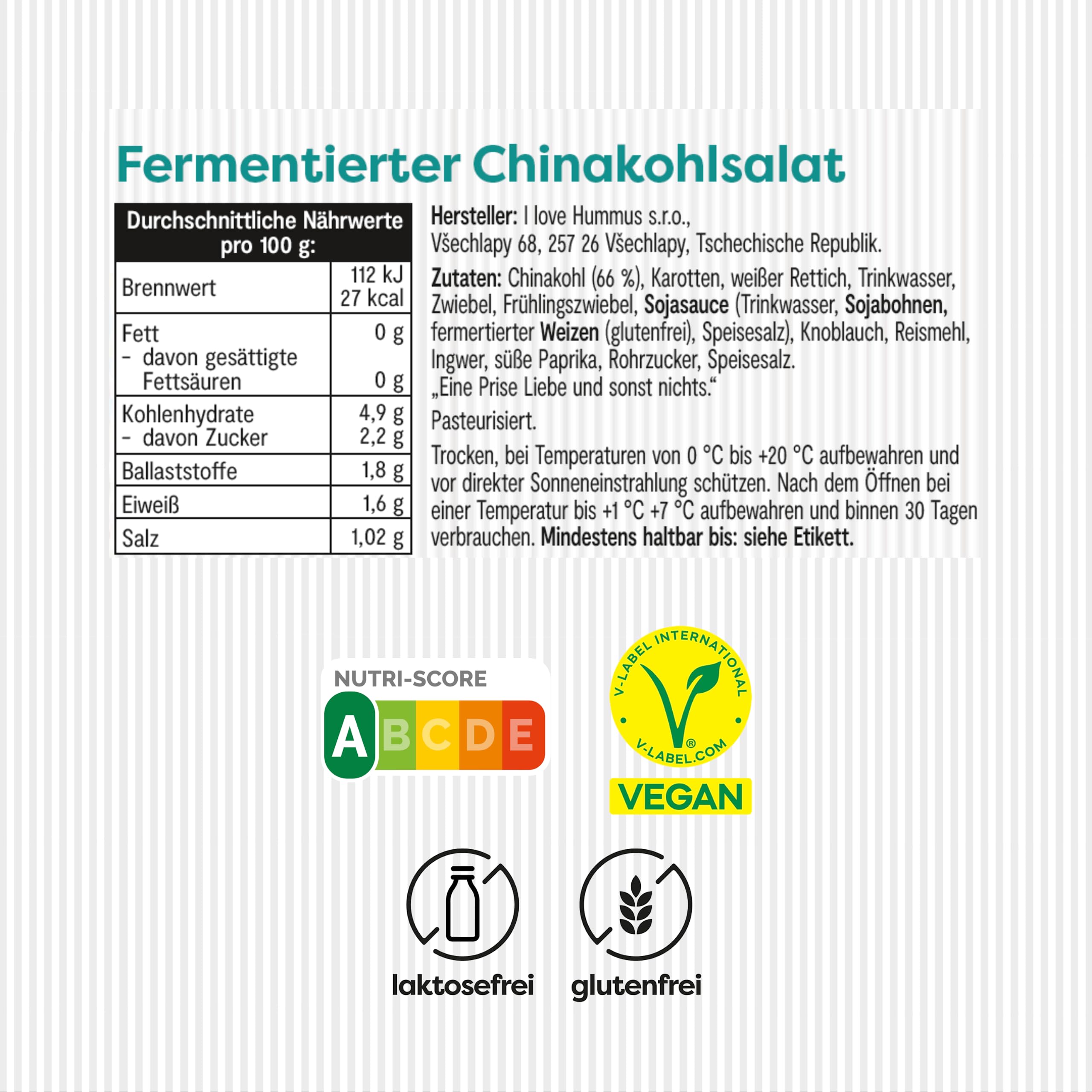 Beavia Kimchi klassisch mild (6x350g) Original koreanische fermentierter Chinakohl vegan glutenfrei