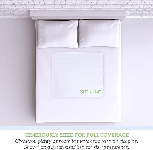 Miniatura 2 de GREEN LIFESTYLE Almohadillas lavables paquete de 6 + 4 unidades  Almohadillas de cama grandes, 30 x 34 pulgadas, para uso como almohadillas de cama