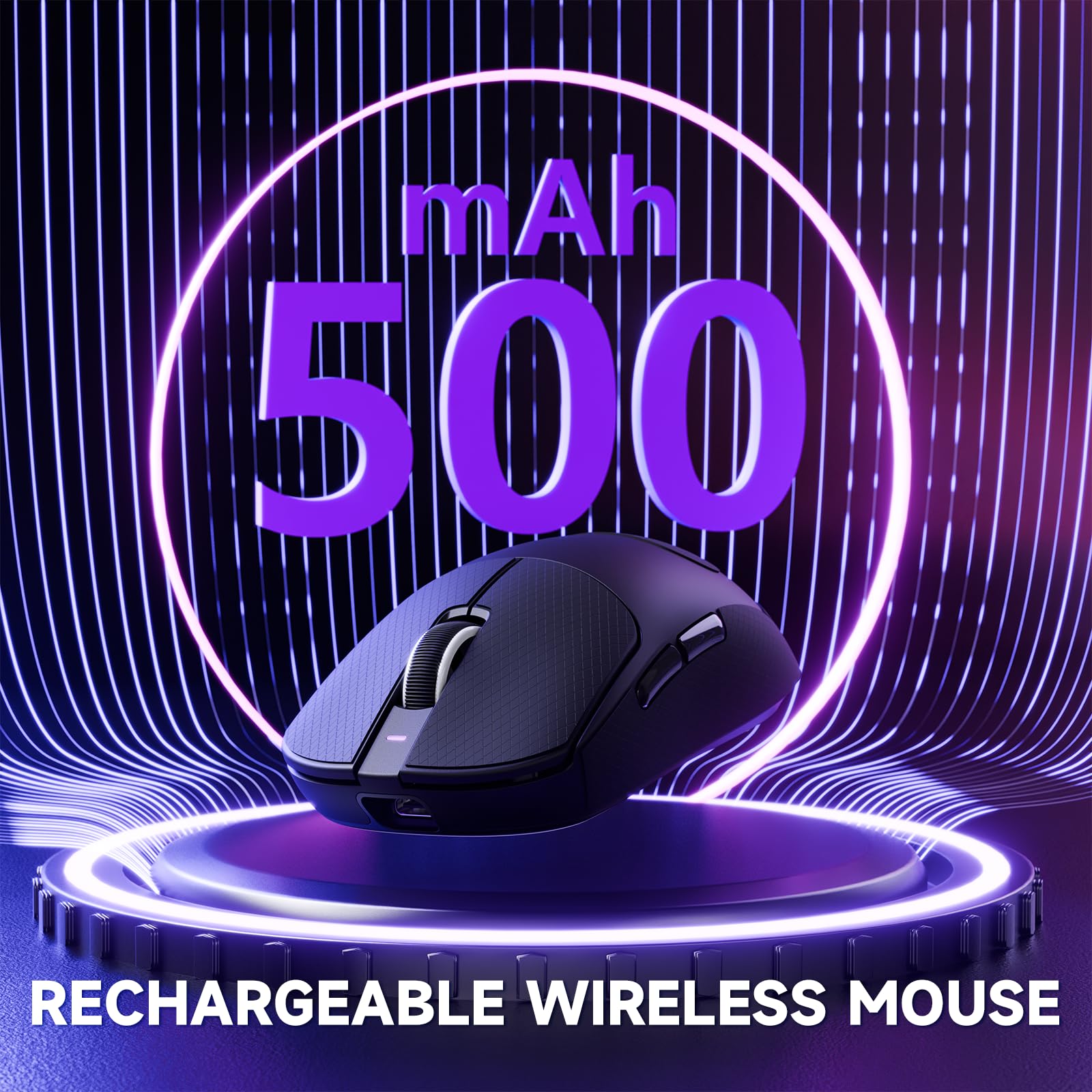 ATTACK SHARK X8PRO 55g ultraleichte Kabellose Gaming-Maus mit Spiralkabel & Griffband, Mittelgroße/Große Hände, 8K-Polling Rate, 2,4 G/Wied/BT, 500 mAh, 40K DPI, Optischer Sensor PAW3395 - Schwarz