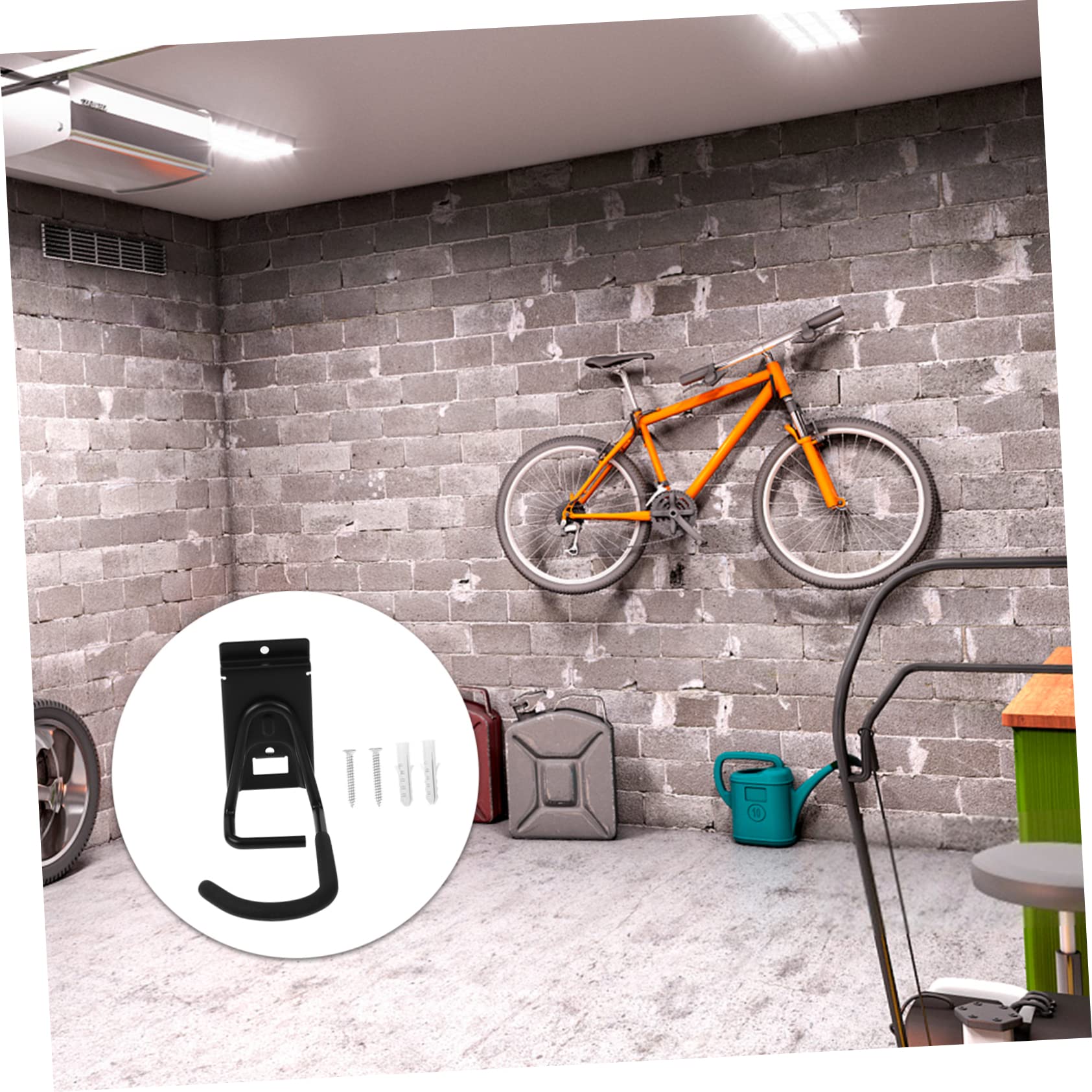 NUOBESTY 2 Stck. Fahrradhaken Radfahren Anti-utility-haken Garage Wand Metallfahrradständer Aufbewahrungshaken Aus Metall Fahrradaufbewahrungshaken Fahrradaufhänger Schwarz Eisen