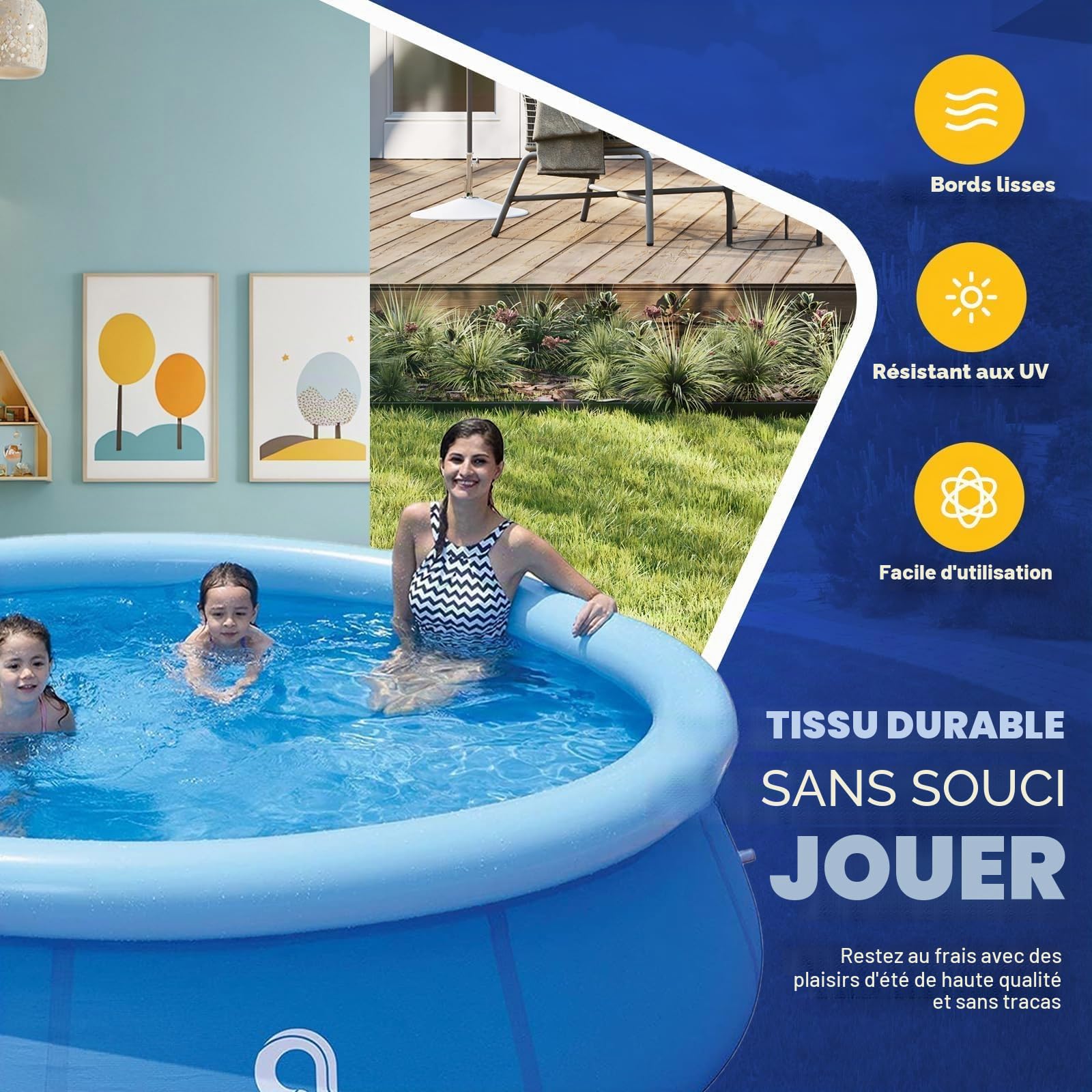 Piscine gonflable Easy Set Piscine hors-sol ronde hors-sol 360 cm x 90 cm