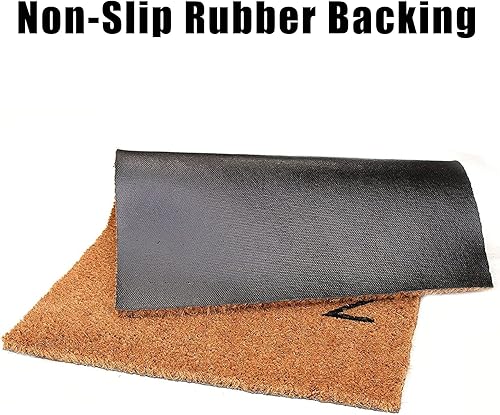 Miniatura 7 de Felpudo para puerta de entrada interior, fácil de limpiar, con bandera de la ciudad, festival internacional, fibra de coco, tapete decorativo para