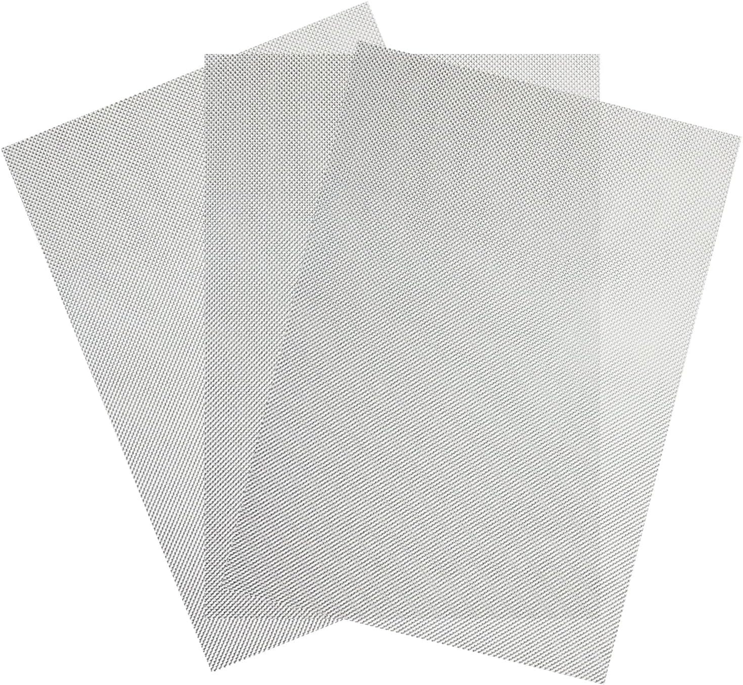 3 Pcs 304 Stainless Steel Mesh Sheets, 210 x 300mm 20 Mesh Metal Fine Wire Panels Sheets, Mouse Rodent Insect Control Meshes, for Air Brick, Drain Cover, Vent, Window, Door, Garden, Home
