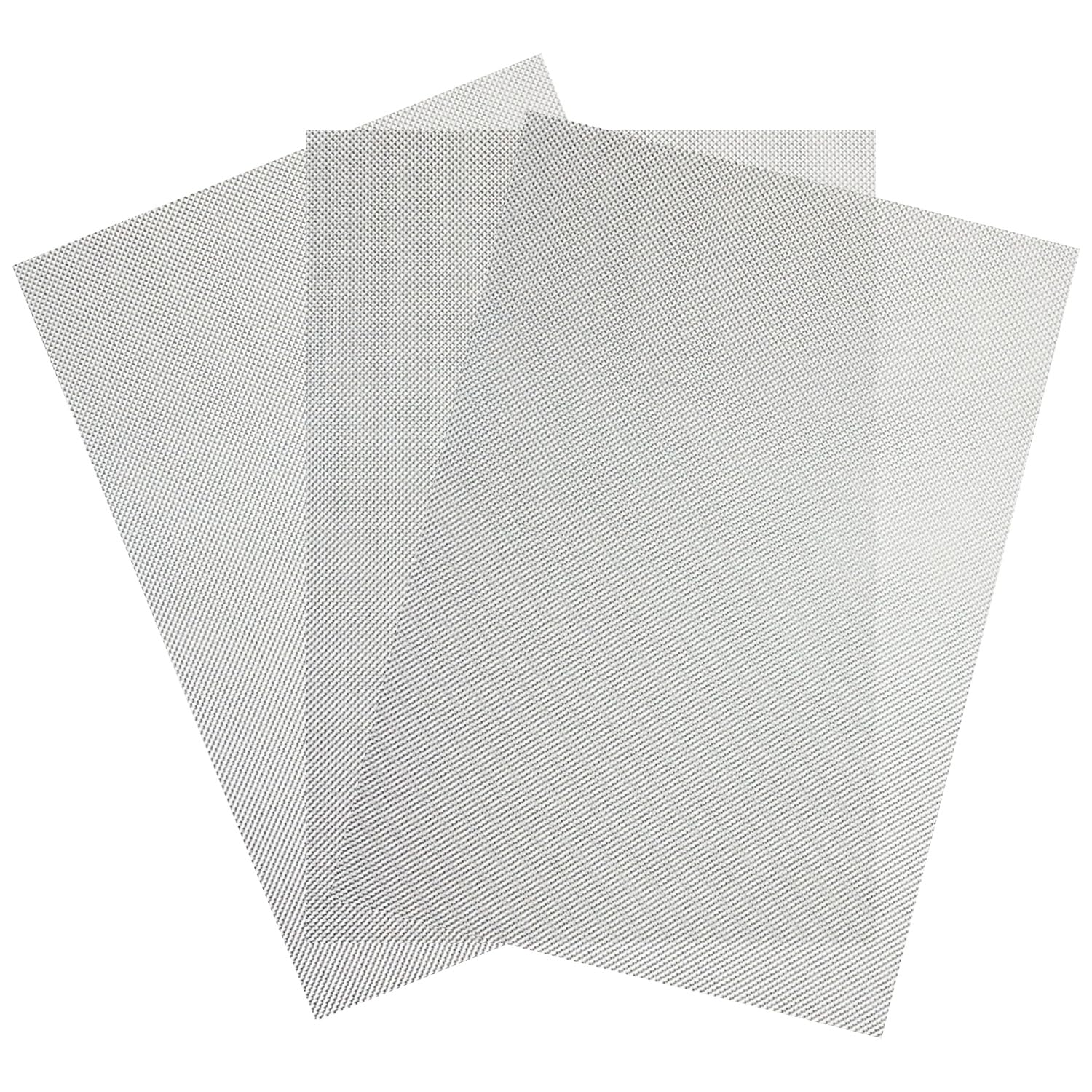 3 Pcs 304 Stainless Steel Mesh Sheets, 210 x 300mm 20 Mesh Metal Fine Wire Panels Sheets, Mouse Rodent Insect Control Meshes, for Air Brick, Drain Cover, Vent, Window, Door, Garden, Home