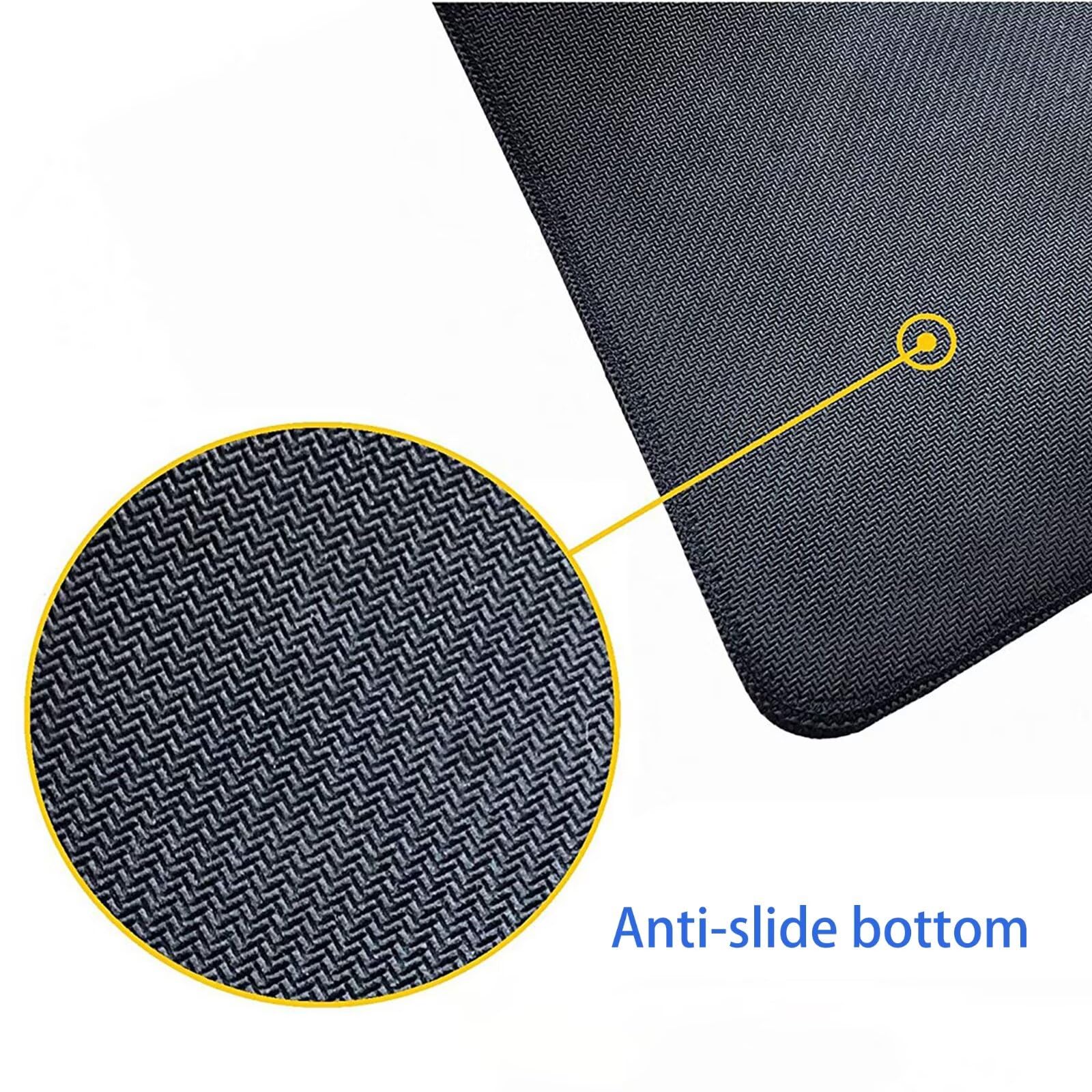 Nero Tappetino Mouse XXL, Tappetino Scrivania Spiaggia Mouse Pad Gaming con Base in Gomma Antiscivolo, Sottomano Scrivania per Computer, PC, Ufficio, Regali per Uomini e Donne 1200 x 600 x 3mm t2-tb1