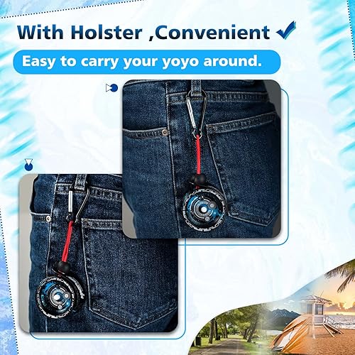 Miniatura 5 de YOSTAR MAGICYOYO T7 Yoyo de metal sensible para niños principiantes con rodamiento estrecho C fácil de devolver y practicar trucos de cuerda