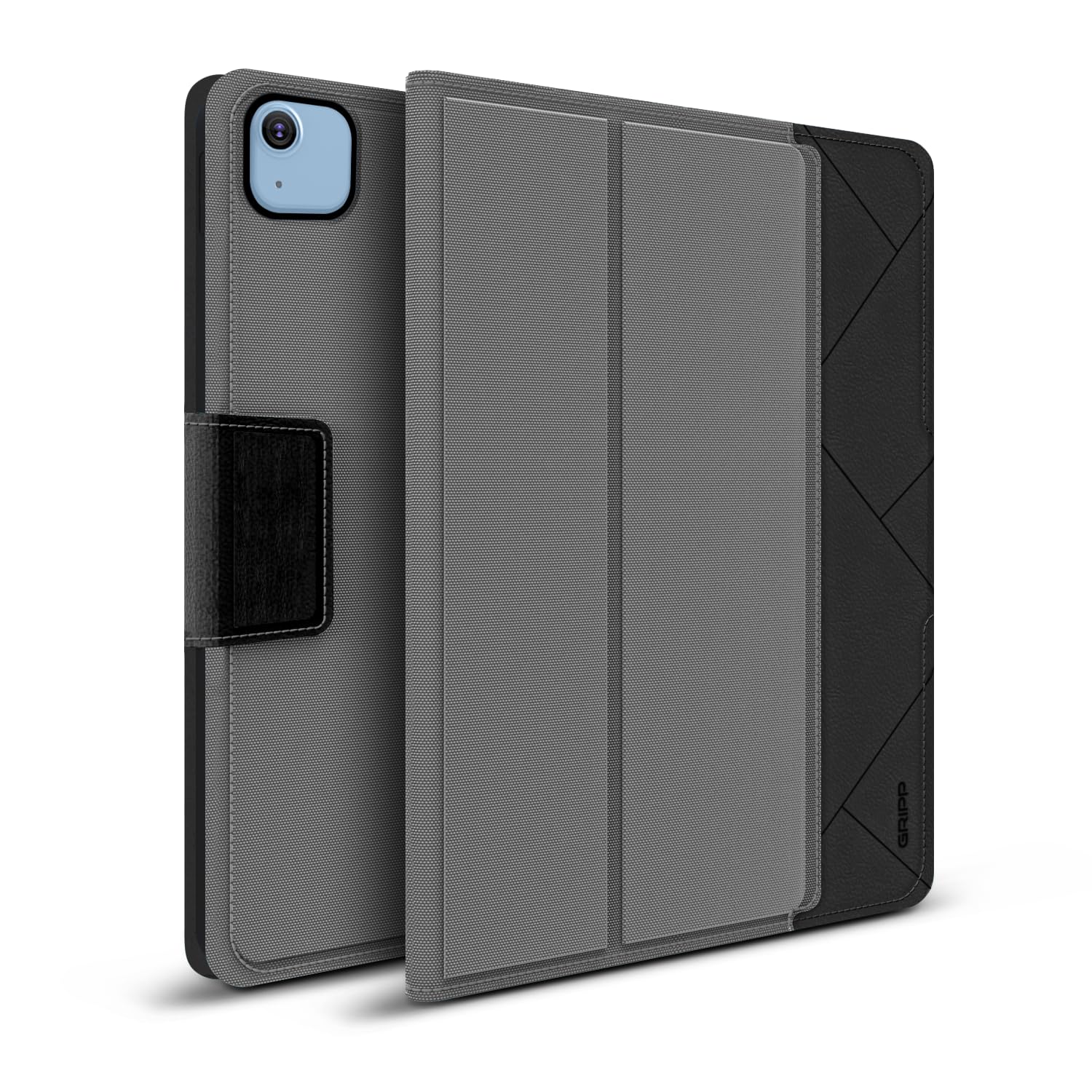 GRIPP Melon Rugged Leatherette Texture Case for iPad Air 11" | iPad Air 10.9" | iPad Pro 11" with 360 Shock Absorbing Bumper, Adjustable Stand, Pencil Holder & Magnetic Closure Flip Cover - Grey/Black (B0D5V3D7JP) Amazon Price History, Amazon Price Tracker