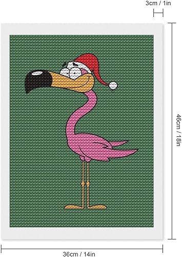 Miniatura 2 de Lindos kits de pintura de diamantes de flamenco de Papá Noel, pintura de diamante, pintura de diamante, arte para decoración de pared del hogar