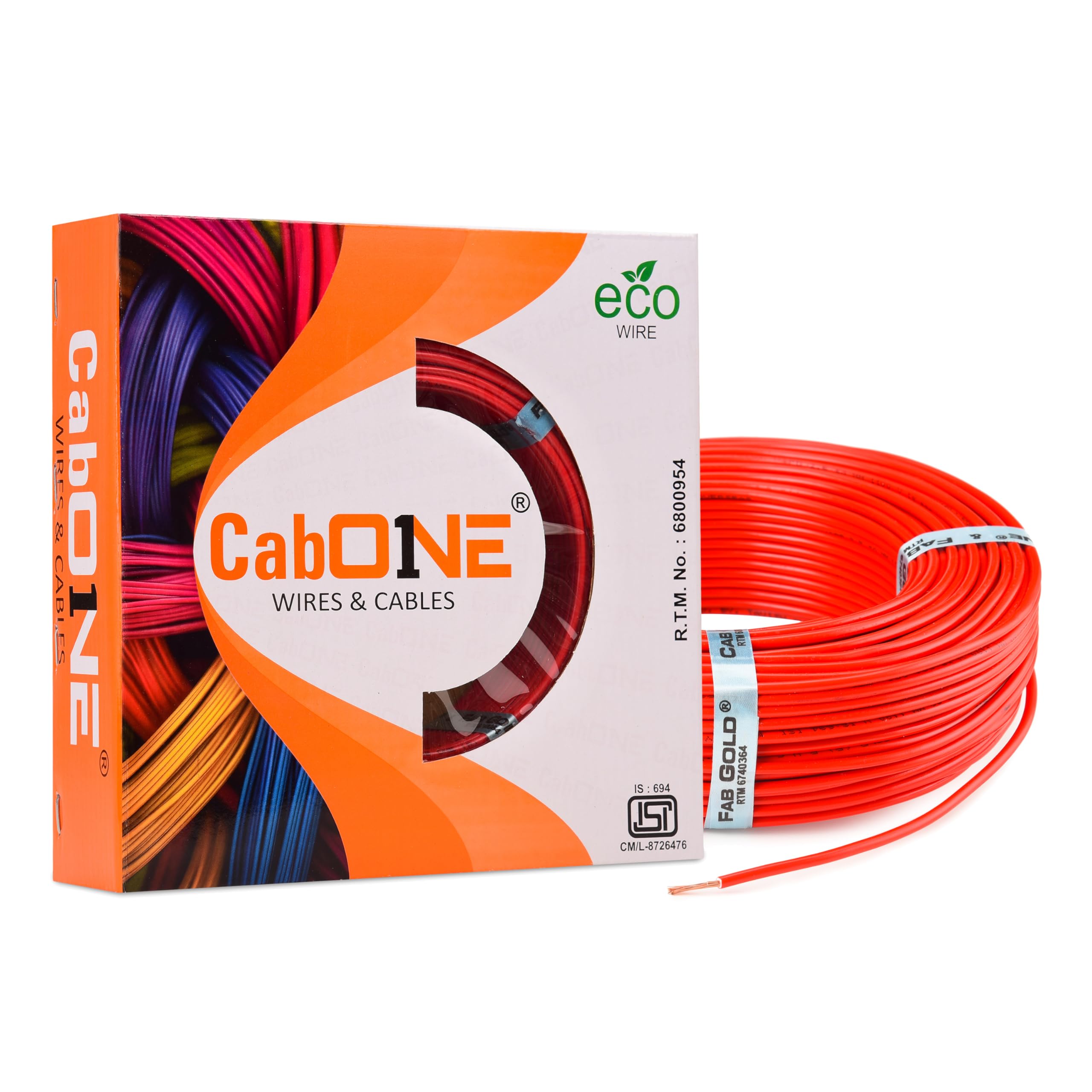 Lite Single Core Electrical Wire RED 90 Meter, 1.0 SQ.MM. |PVC electrical insulated CCA Copper wire