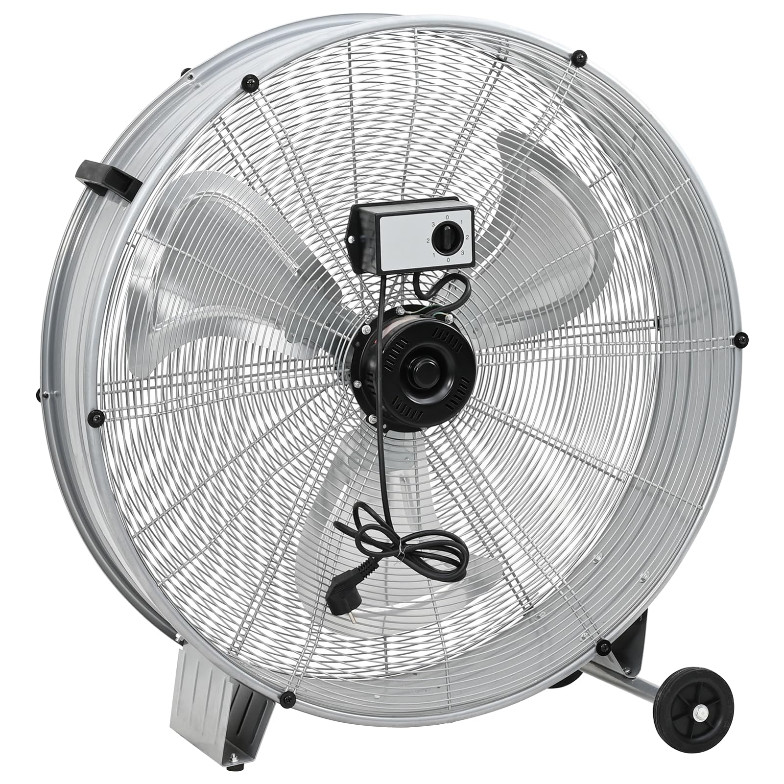 Gecheer Trommelventilator, Verstellbarer Industrieventilator 79 x 37 x 82 cm Aluminium for Wohnzimmer, Garagen, Werkstätten42001424
