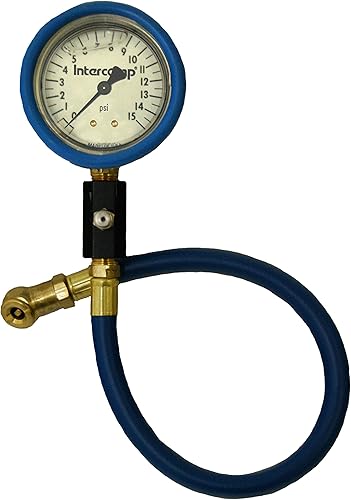 Intercomp (360065 2.5" 0-15 PSI - Medidor de presión de aire de lujo lleno de líquido