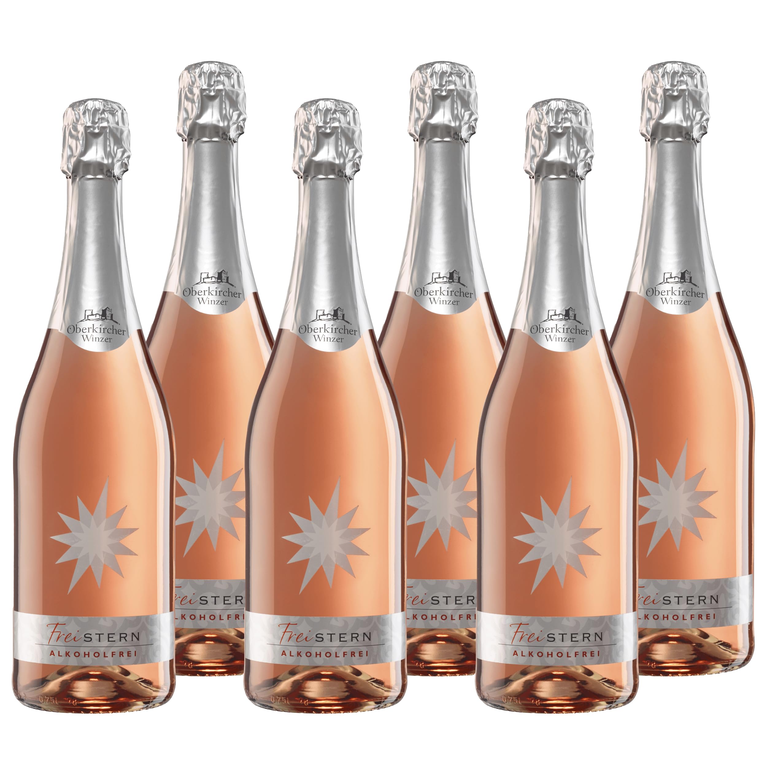 Oberkircher Winzer Freistern Traubensaft-Secco alkoholfrei - COLLECTION OBERKIRCH - prickelnd frischer, fruchtiger und alkoholfreier Traubensaft-Secco - Badischer Sekt, Anbaugebiet Ortenau (6 x 0,75l)