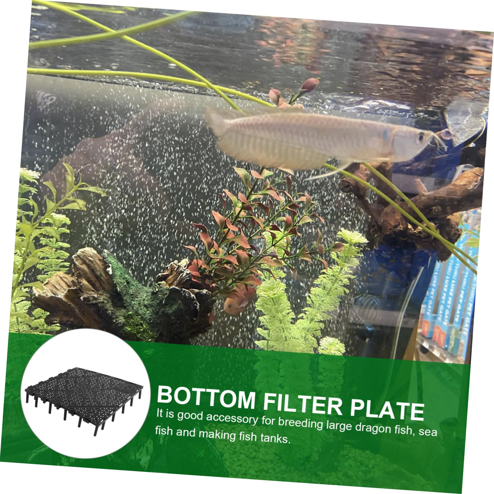 VICASKY 40 Stck. Teiliges PVC Filterplatten für Aquarium Bodenfilter Flexible Kombination Robuste Schwarze Trennwand mit Guter Wasserpermeabilität Einfache Installation für Fischbecken und