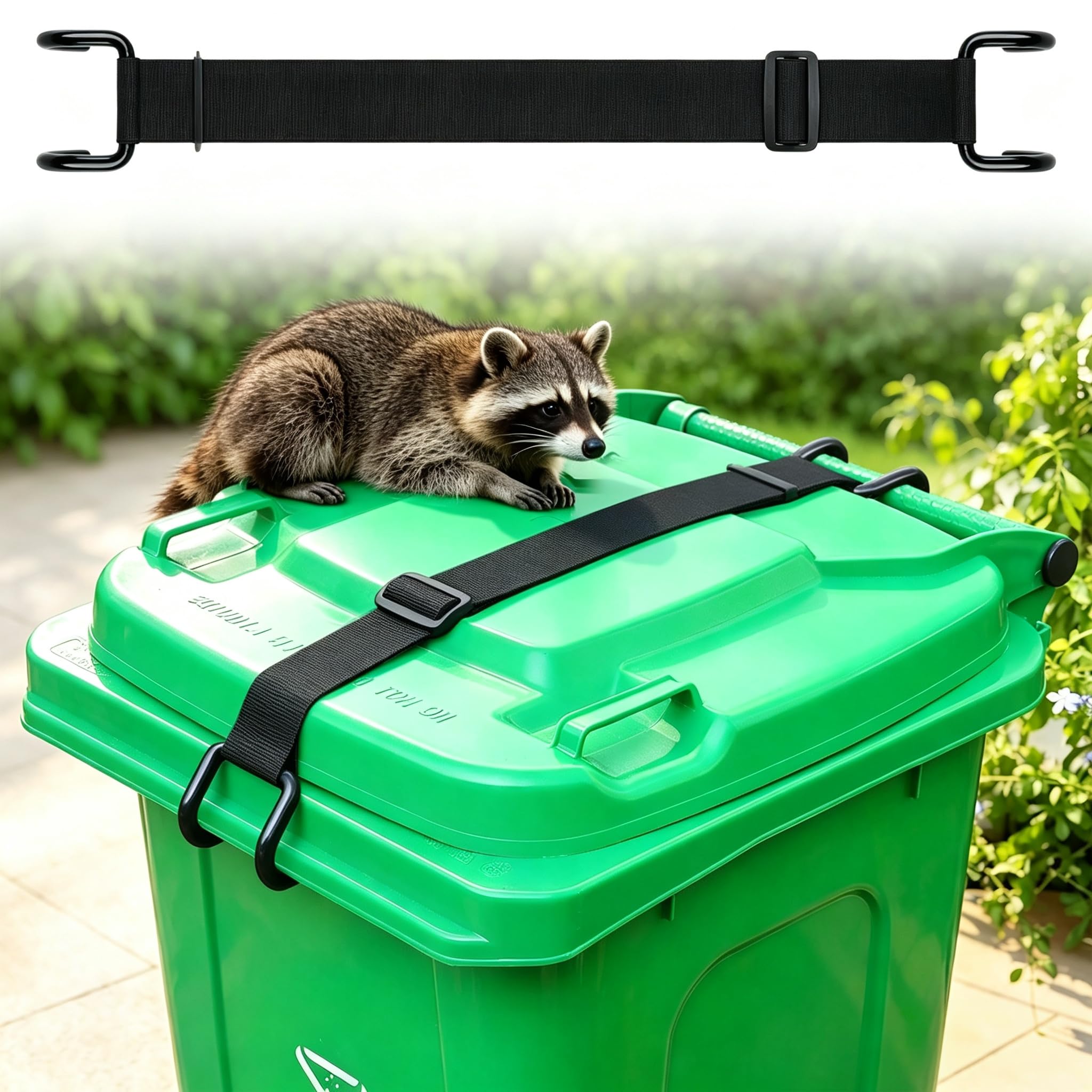 Trash Can Lock Lid, Animal Proof Garbage Can Lock for 28-96 Gallon Bins