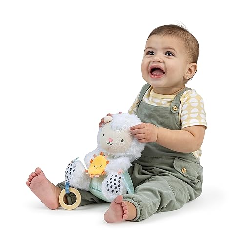 Miniatura 2 de Ingenuity Calm Springs - Mordedor de felpa Activity Pal sin BPA, telas multitextura, color Sheppy