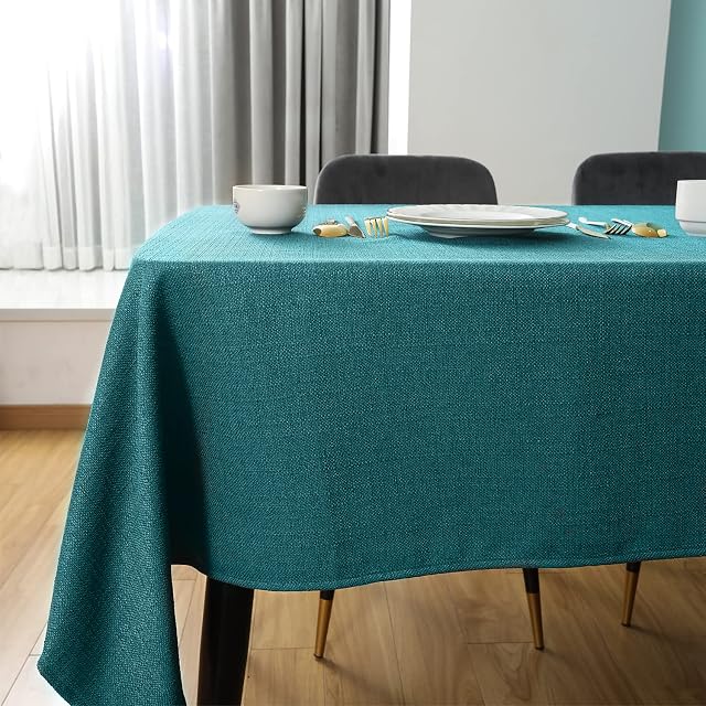 SEASHORE TREE Table Cloths Green Rectangle Large tablecloth Cover Cloth Waterproof Faux Linen 140x180cm