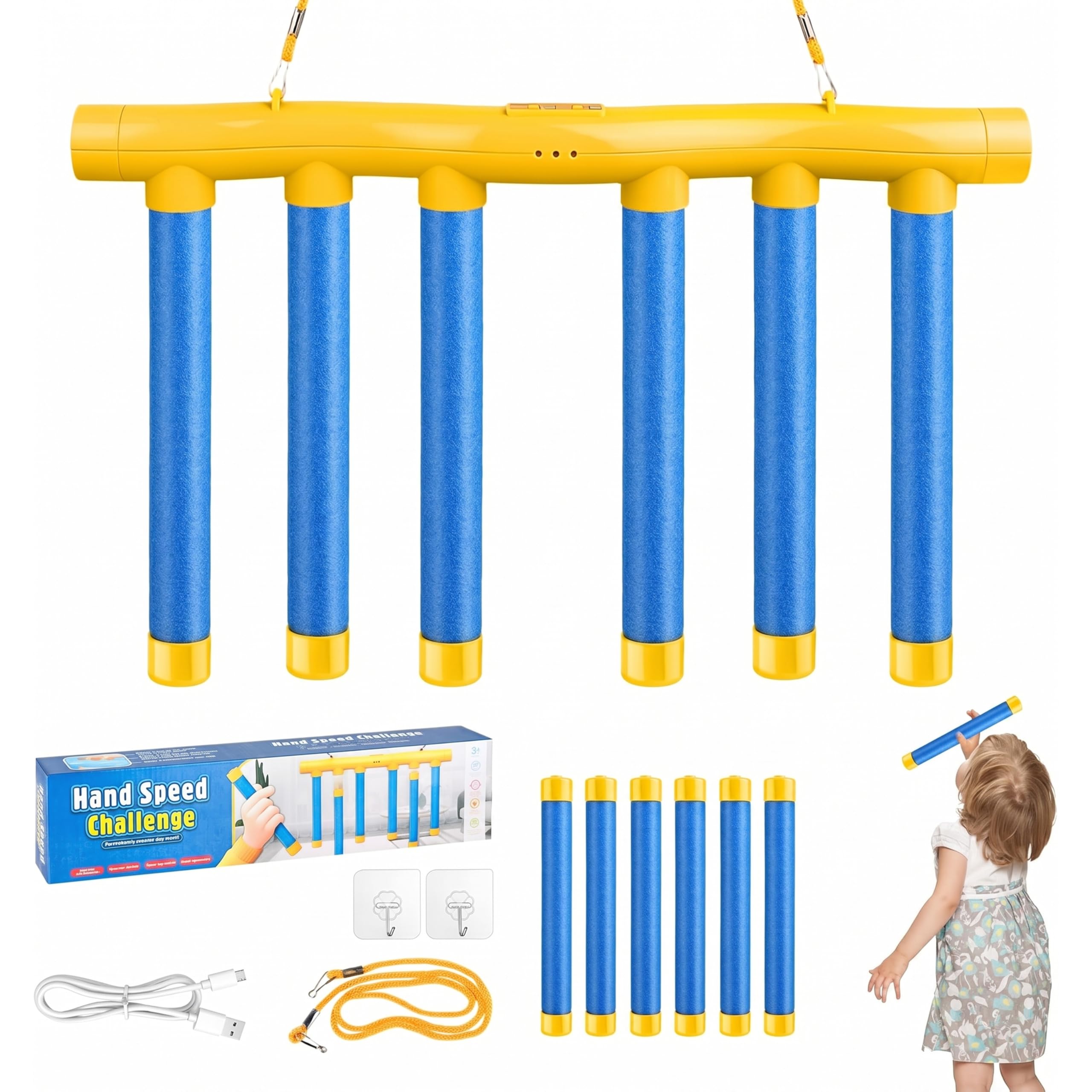 Challenge Game Hand Eye Coordination Training Toy for Kids | Catching Sticks Game Indoor Outdoor Fun Educational Toy for Toddlers Children Family Play