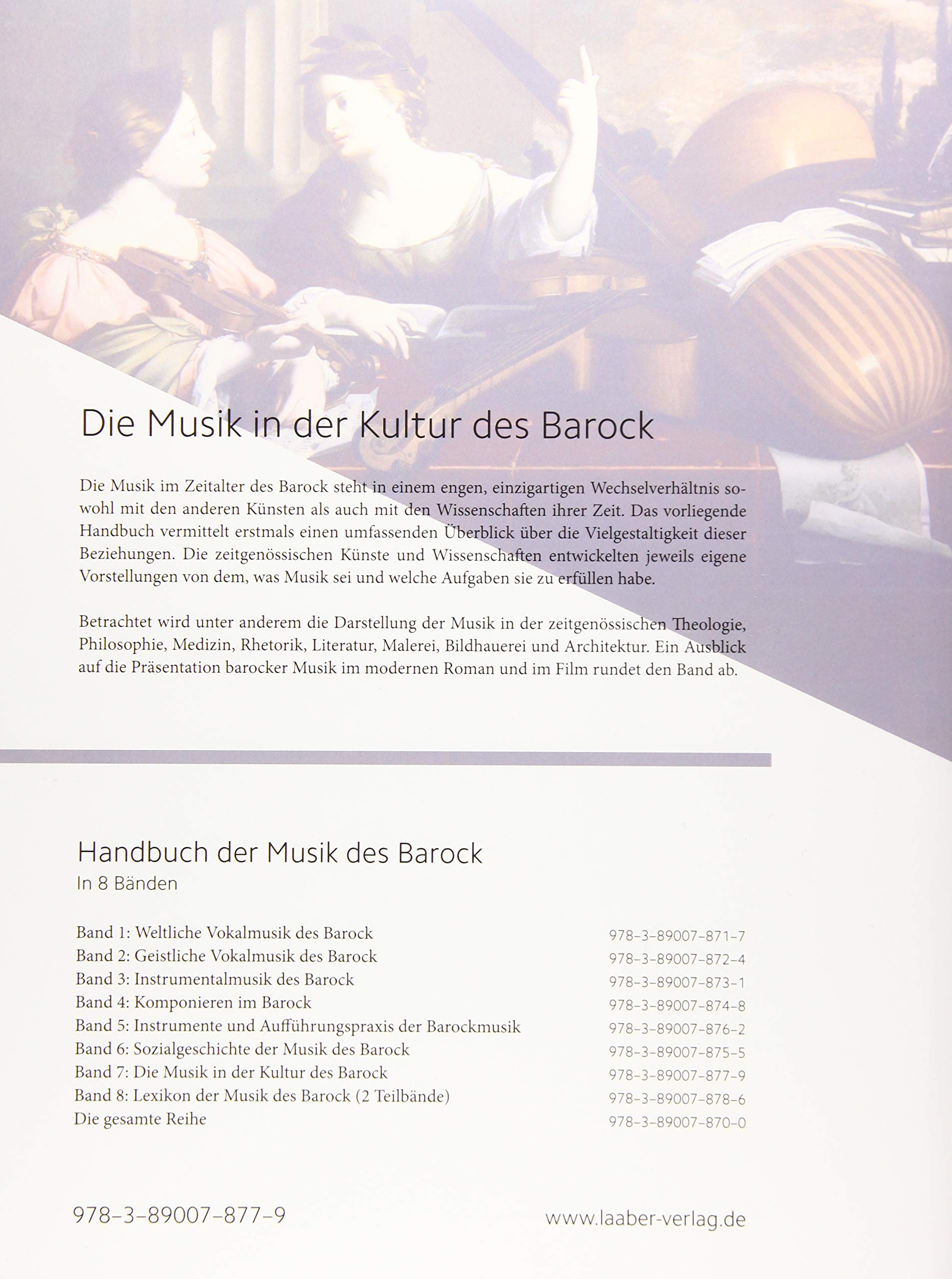 Die Musik in der Kultur des Barock (Handbuch der Musik des Barock: In 8 Bänden)