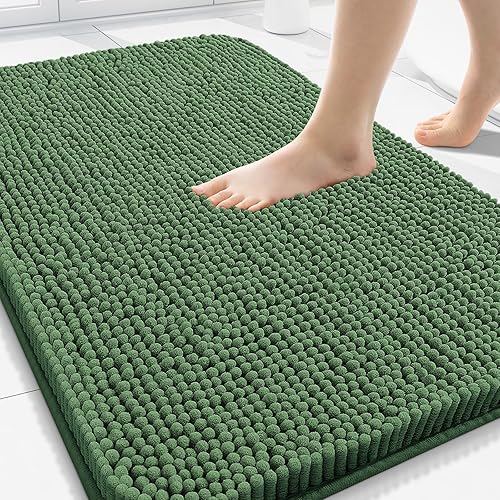 Miniatura 105 de Arotive Alfombras de Baño 30x20, Alfombras de Baño de Chenilla Shaggy Extra Suaves y Absorbentes, Lavables a Máquina con Respaldo de Goma