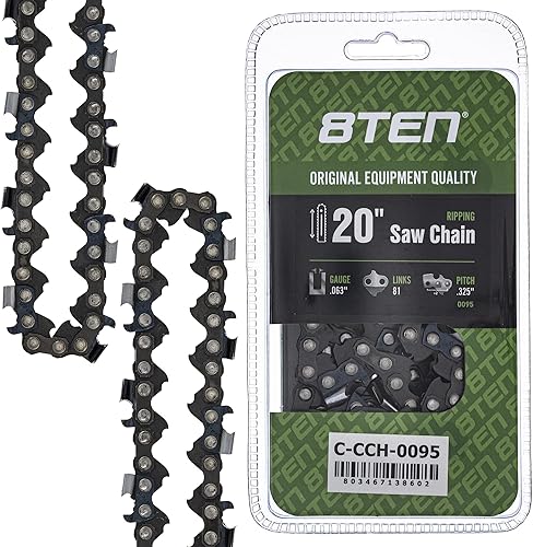 Vista 310 de 8TEN Cadena de motosierra para Husqvarna 254 455 340 351 353 350 55 455 Rancher Poulan Jonsered Echo 16 pulgadas .050 .325 66DL