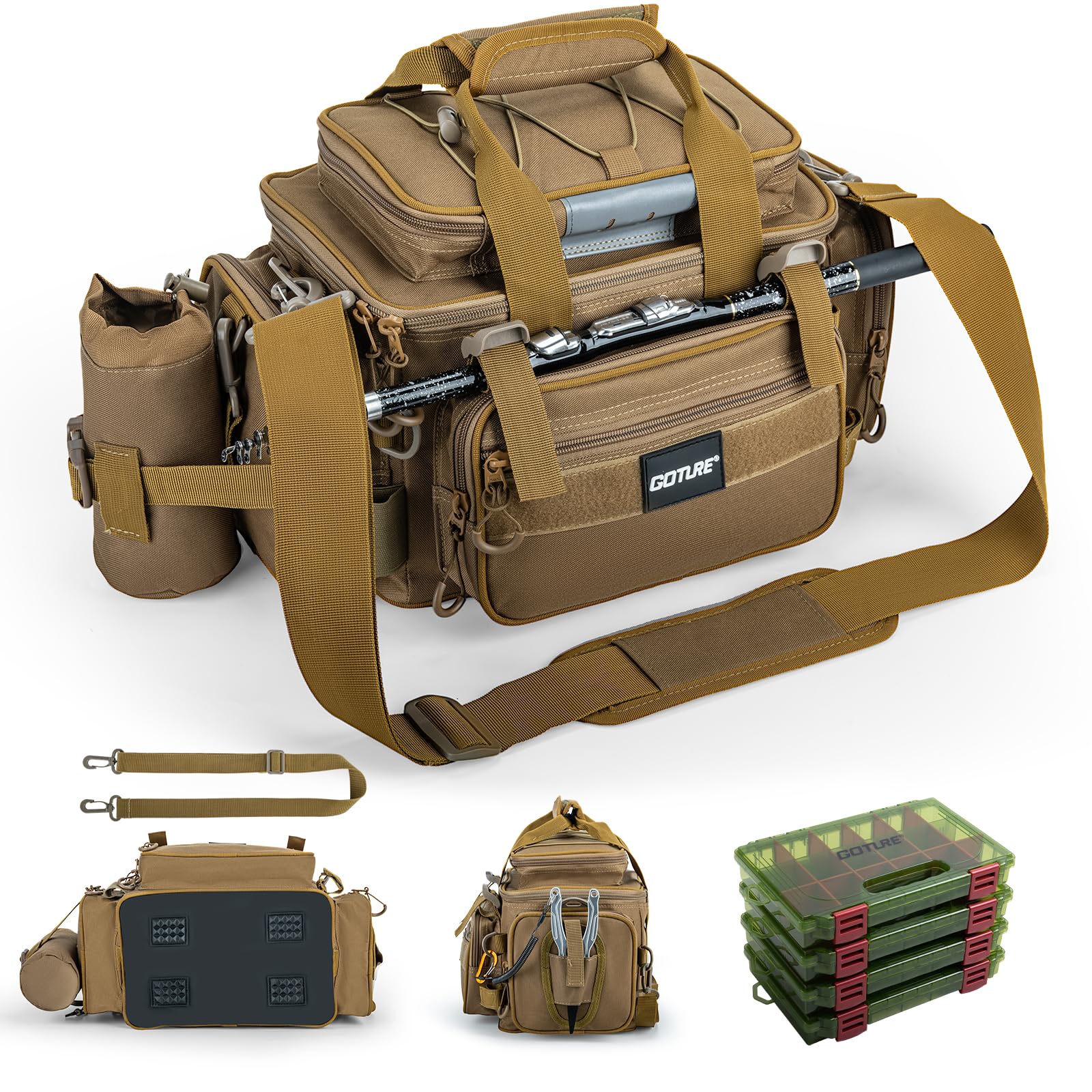 Goture Fishing Tackle Bag - Waterproof & Durable -10 Goture Fishing Tackle Bag - Waterproof & Durable -10