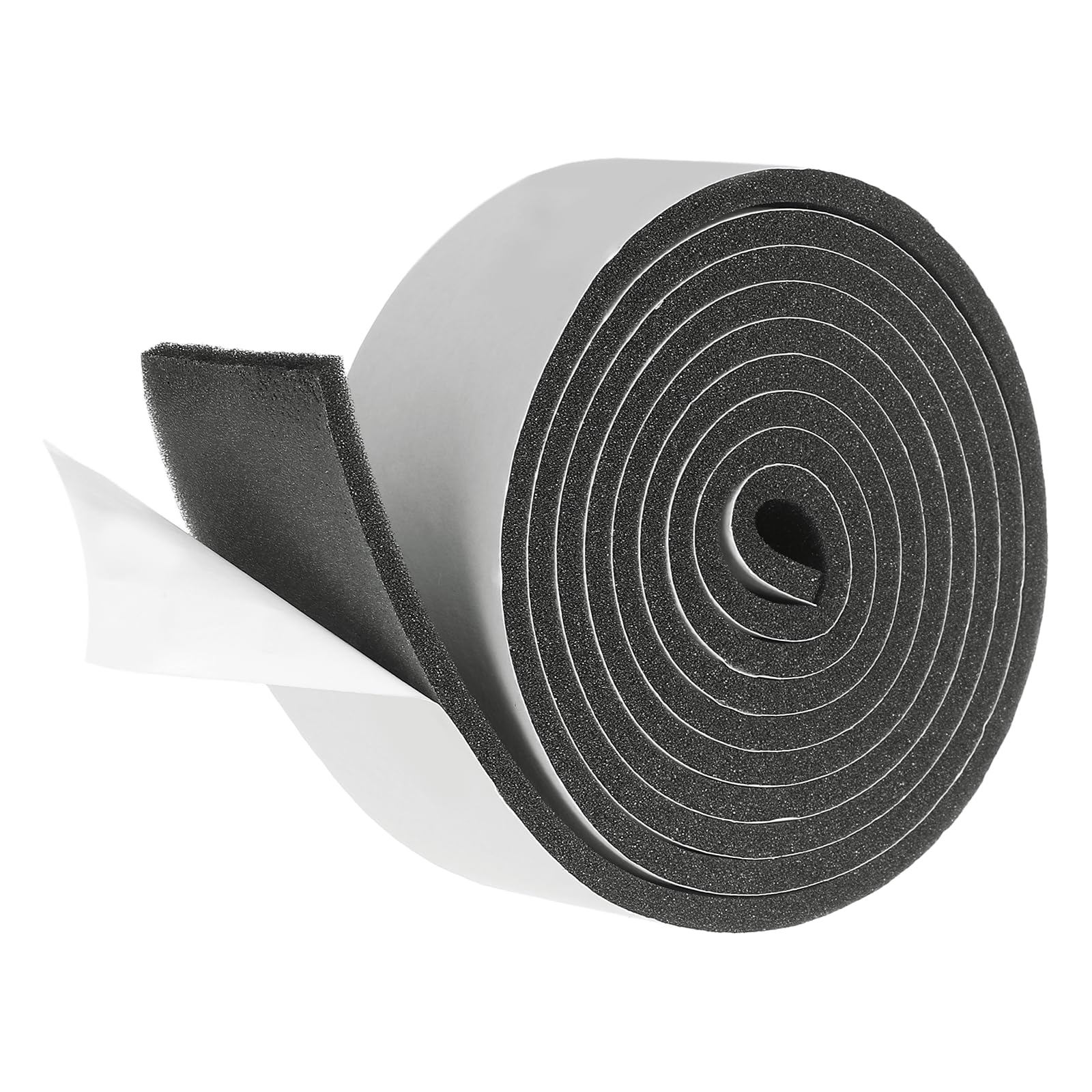 sourcing map Weather Stripping Door Seal, 40mm x 5mm Adhesive Foam Tape Seal Soundproof Insulation Strips for Door Frame Window Gaps (6.5 Feet)