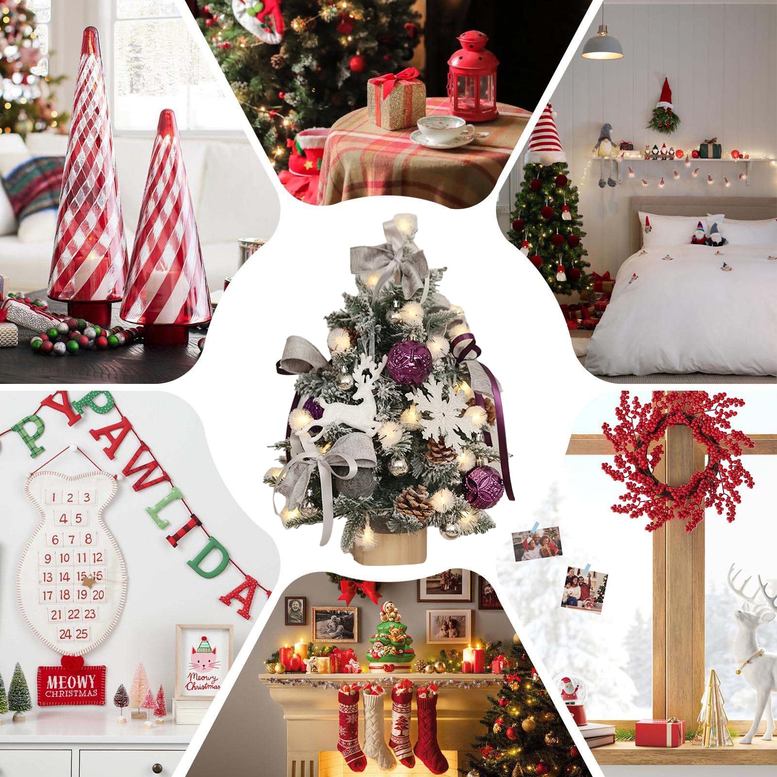 Árbol de Navidad, pequeño árbol de Navidad Artificial, de Mesa portátiles