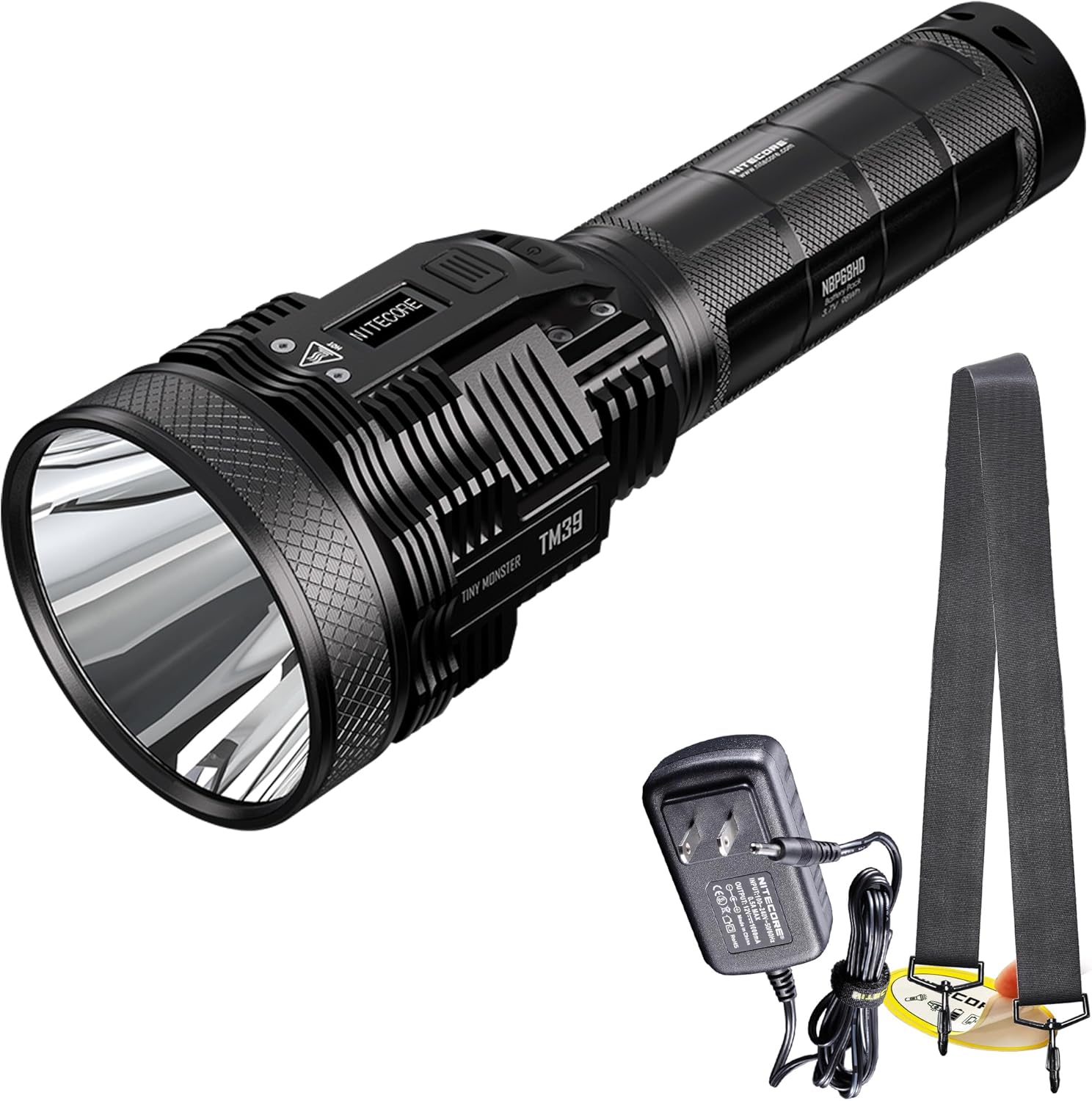 Nitecore TM39 Extreme Long Throw Flashlight, 5200 Lumen LED High Lumen 1640 Yard Beam Rechargeable with Digital Display