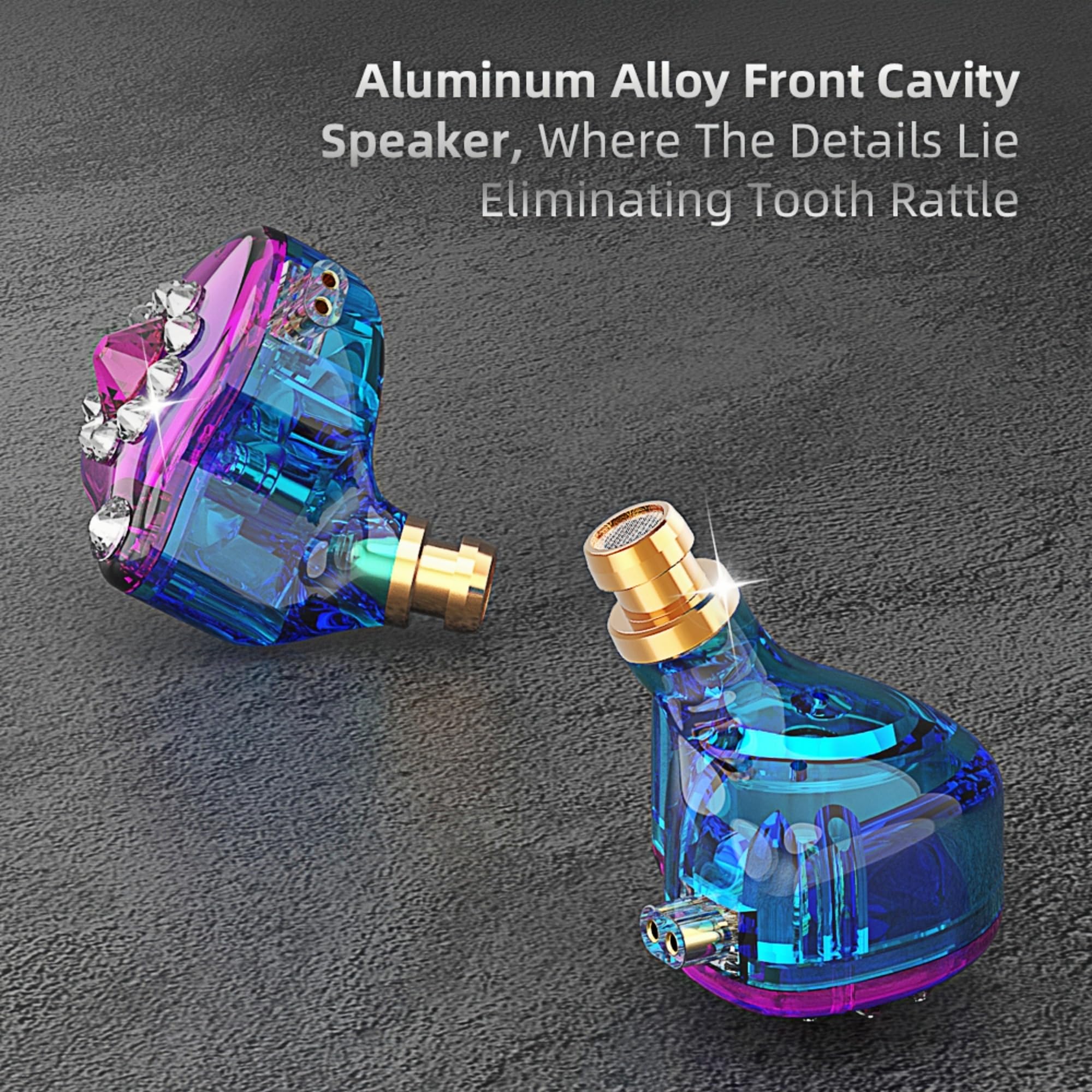 HJX QKZ AK6 Spark przewodowe słuchawki HiFi z mikrofonem, słuchawki do gier, słuchawki IEM, dla piosenkarzy, muzyków, membrana kompozytowa PET 11 mm, dynamiczne (kolorowe)