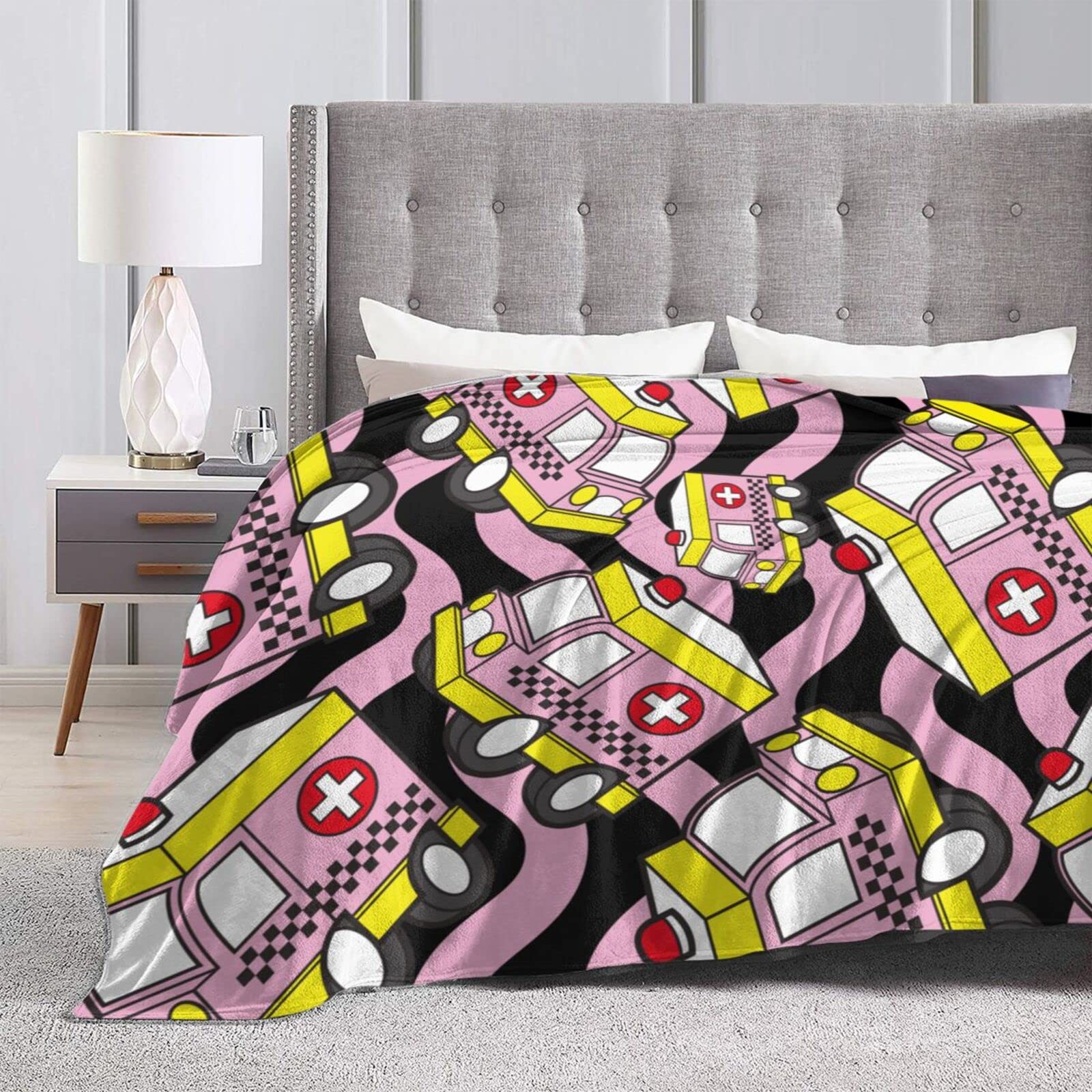 Coperta in pile super morbida per adulti, motivo a quadri con motivo a