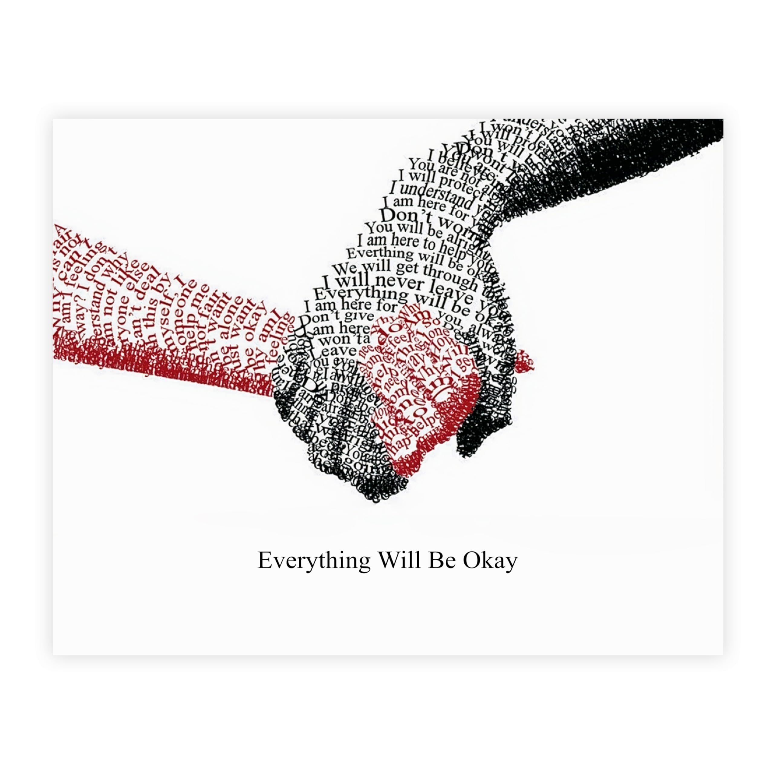 Amazon.com: Everything Will Be Okay- Inspirational Wall Art Print 
