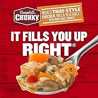 Vista 15 de Campbell's Chunky - Sopa de pollo al estilo tailandés con arroz y verduras, 18.6 onzas, paquete de 12