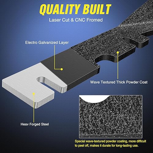 Miniatura 2 de Nilight Soportes de luz de zanja, bisagras de capó, soportes de montaje para luz auxiliar todoterreno LED, luz de trabajo en capó para 2009-2018