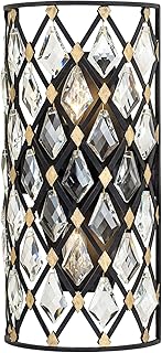 Varaluz Windsor 2-Lt Crystal Sconce - Carbon/Havana Gold