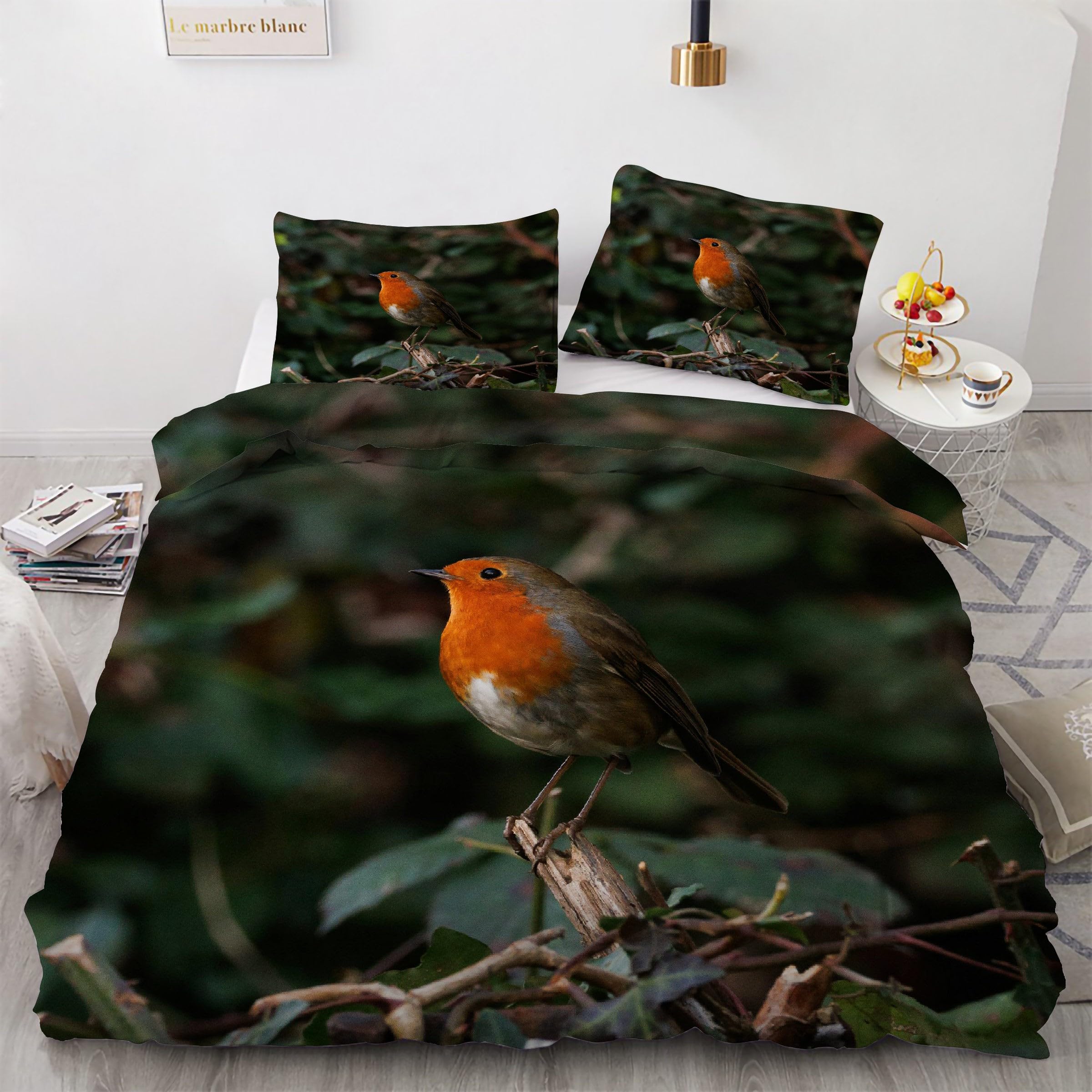 Housse de couette 160x200 oiseau pour créer un cocon nature chez soi