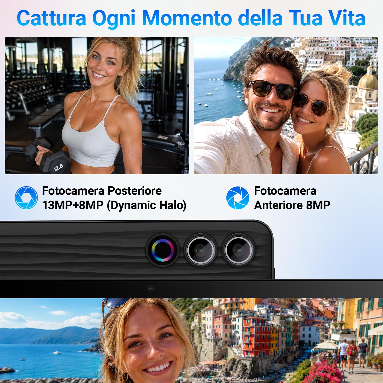 Gleeso Tablet 11,5 Pollici Android 16 con Gemini AI, Processore Octa-Core, 30GB RAM Espandibile fino a 2TB TF, Display 2K 90Hz, Batteria 8400mAh, Tablet Portatile per Studenti e Lavoro Aziendale