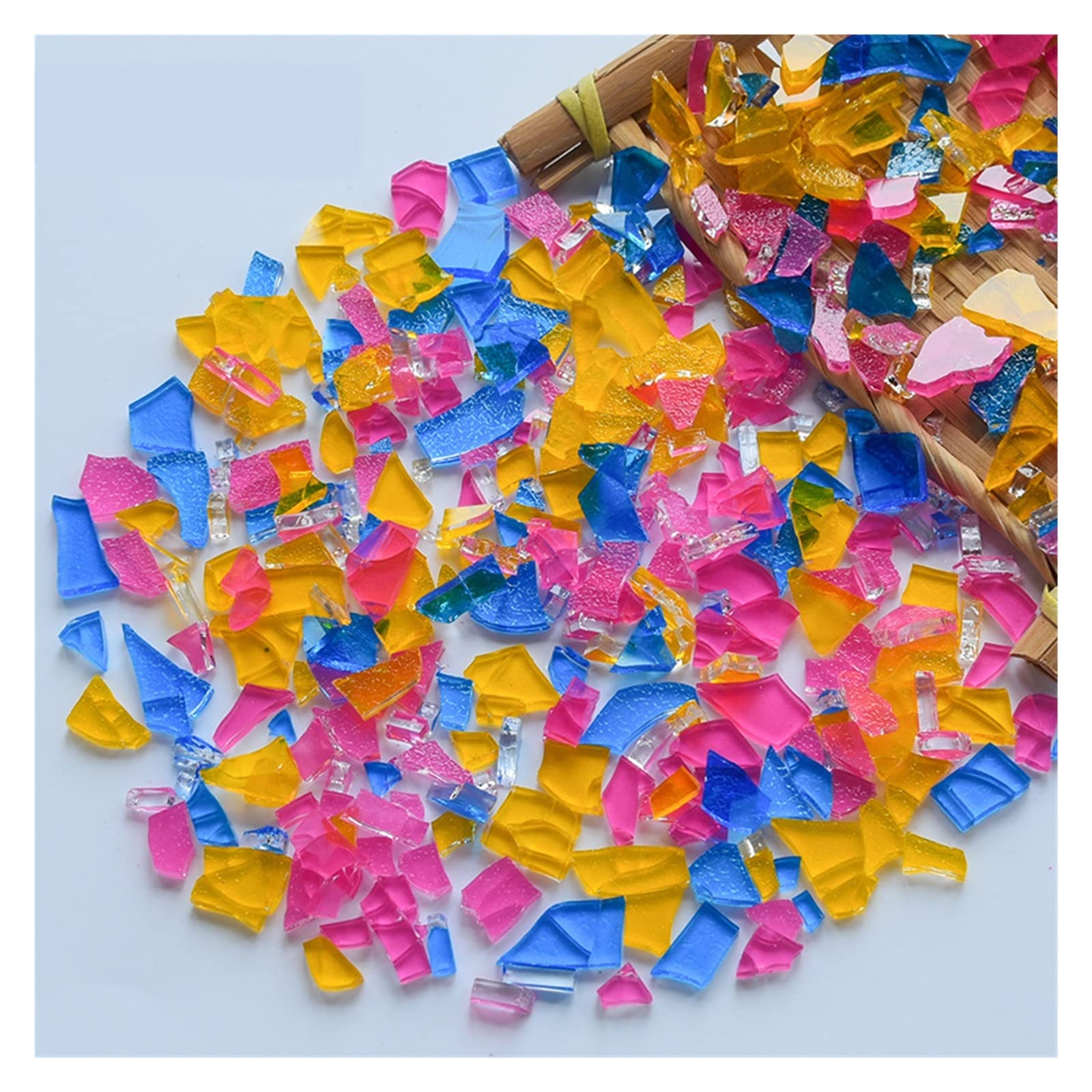 mozaiki, 150g Szklane Płytki Mozaikowe Nieregularne Wielokolorowe Mozaiki DIY Mozaika Robienie Kamienie do Rzemiosła Hobby Sztuka Dekoracja Ścienna Domu