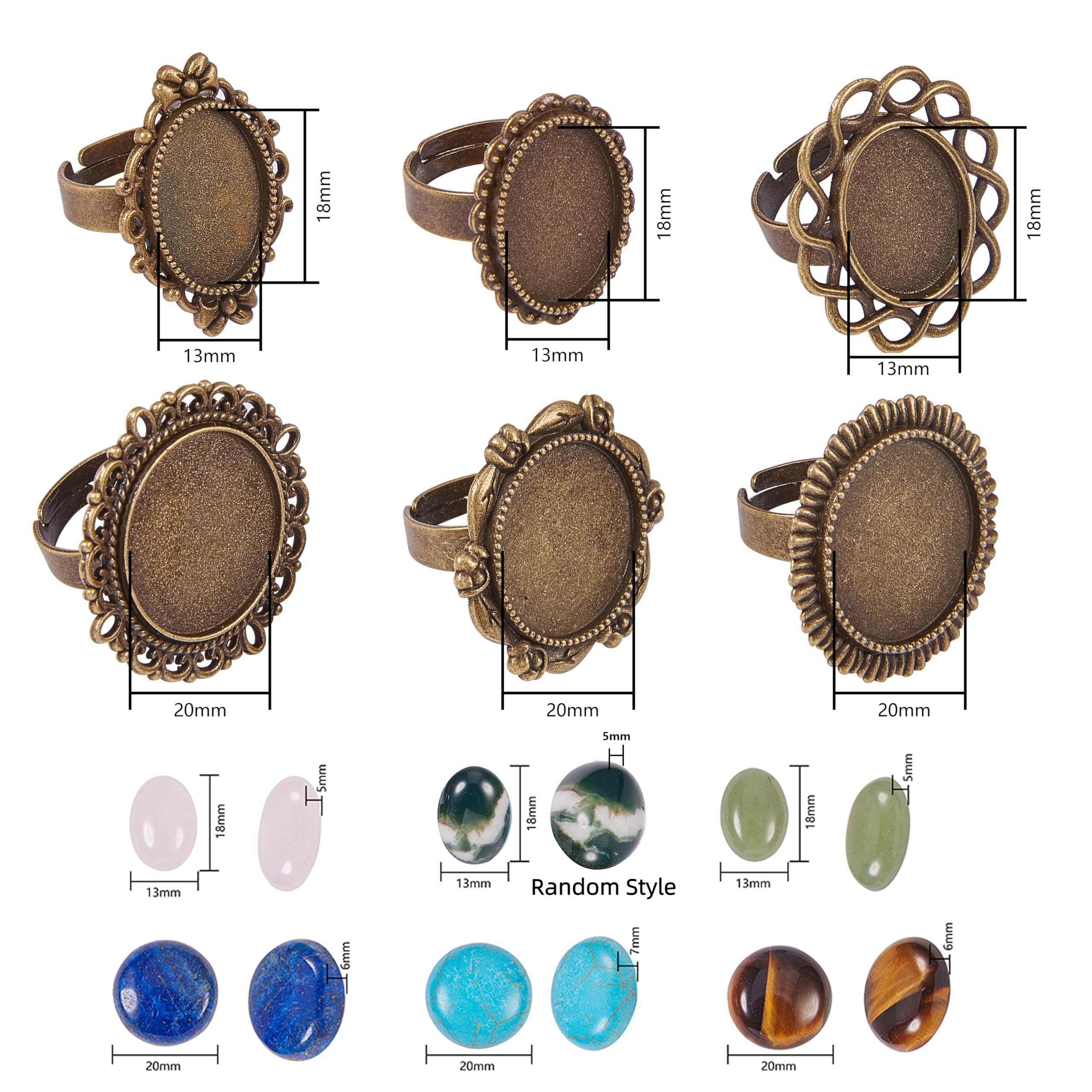 Edelsteen cabochons | amethist, barnsteen, carneool, labradoriet - Spiritual Garden